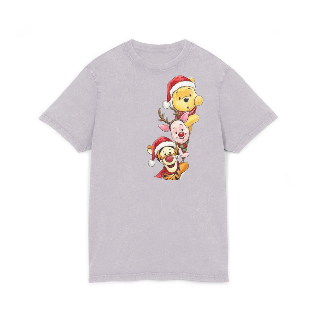 Christmas Character Stack Acid-Wash  Tee Cartoon Christmas T-shirts and Sweaters,