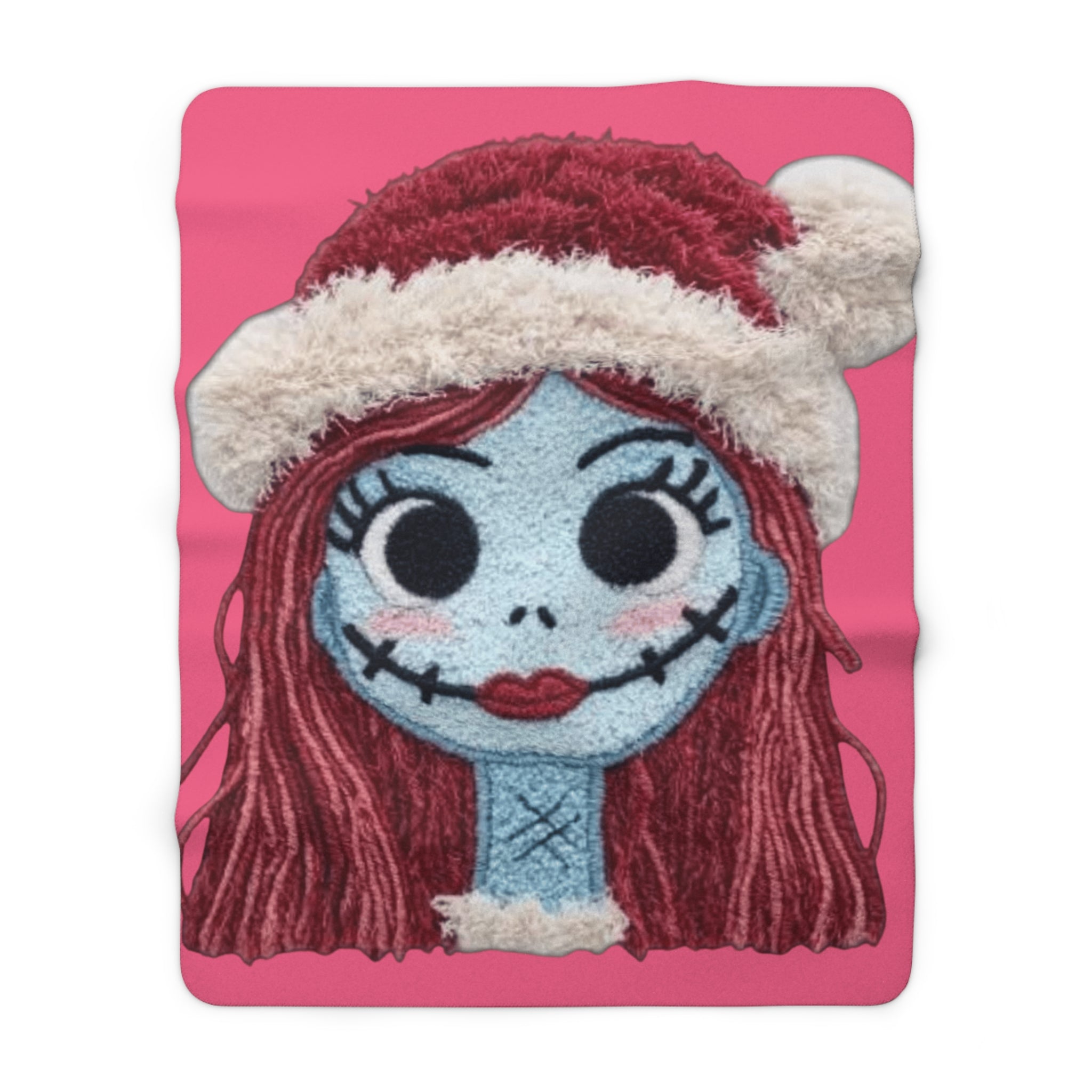 Magical Christmas Cartoon Blanket Christmas Sally Sherpa Fleece Blanket  Festive Tim Burton-Inspired Holiday Throw