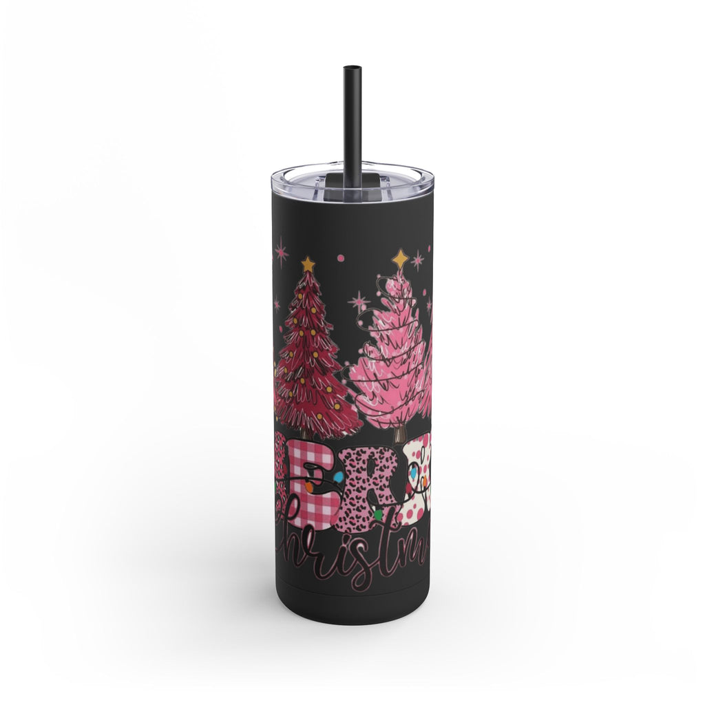 Christmas Tree Tumbler - 20oz Skinny Matte Drinkware Christmas gift mug
