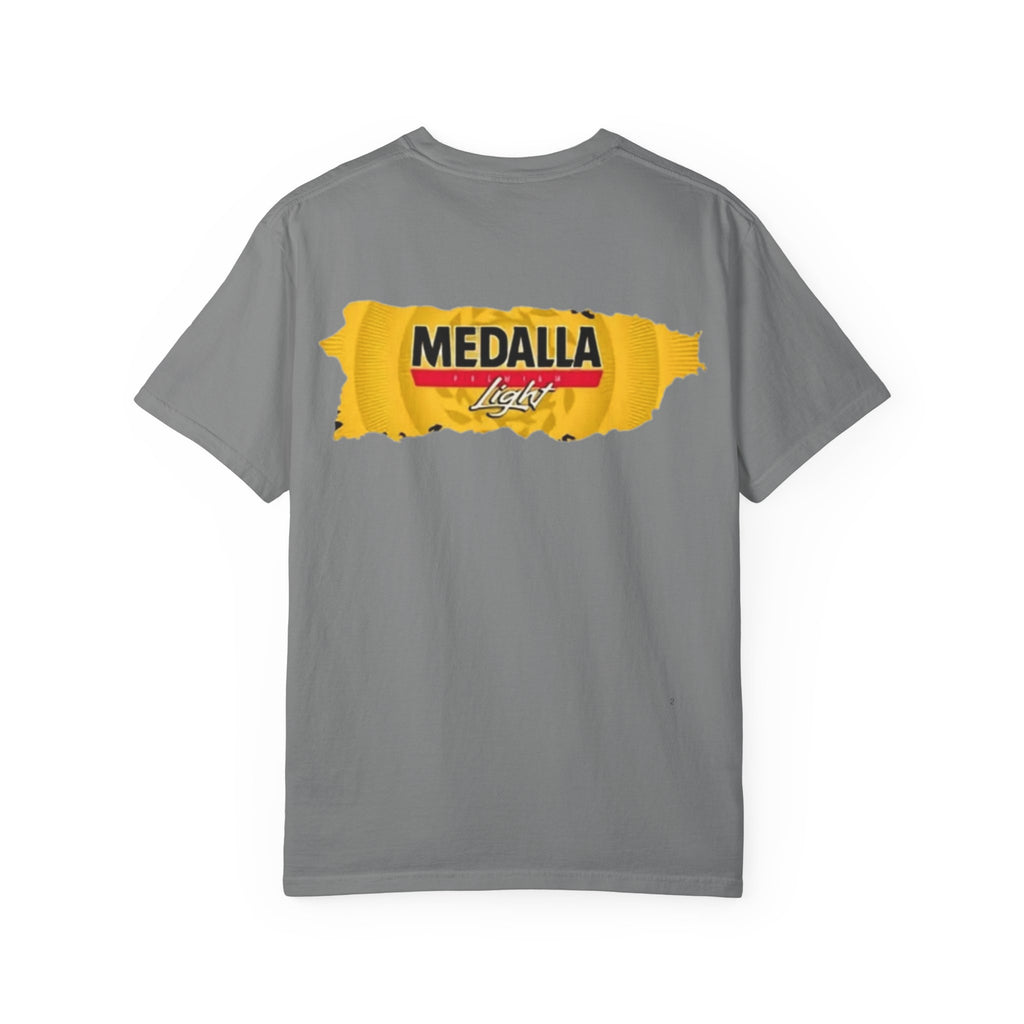 Medalla Light Puerto Rican Beer T-Shirt Coqui Frog Mascot Six-Pack Graphic Tee Puerto Rico’s Navidades