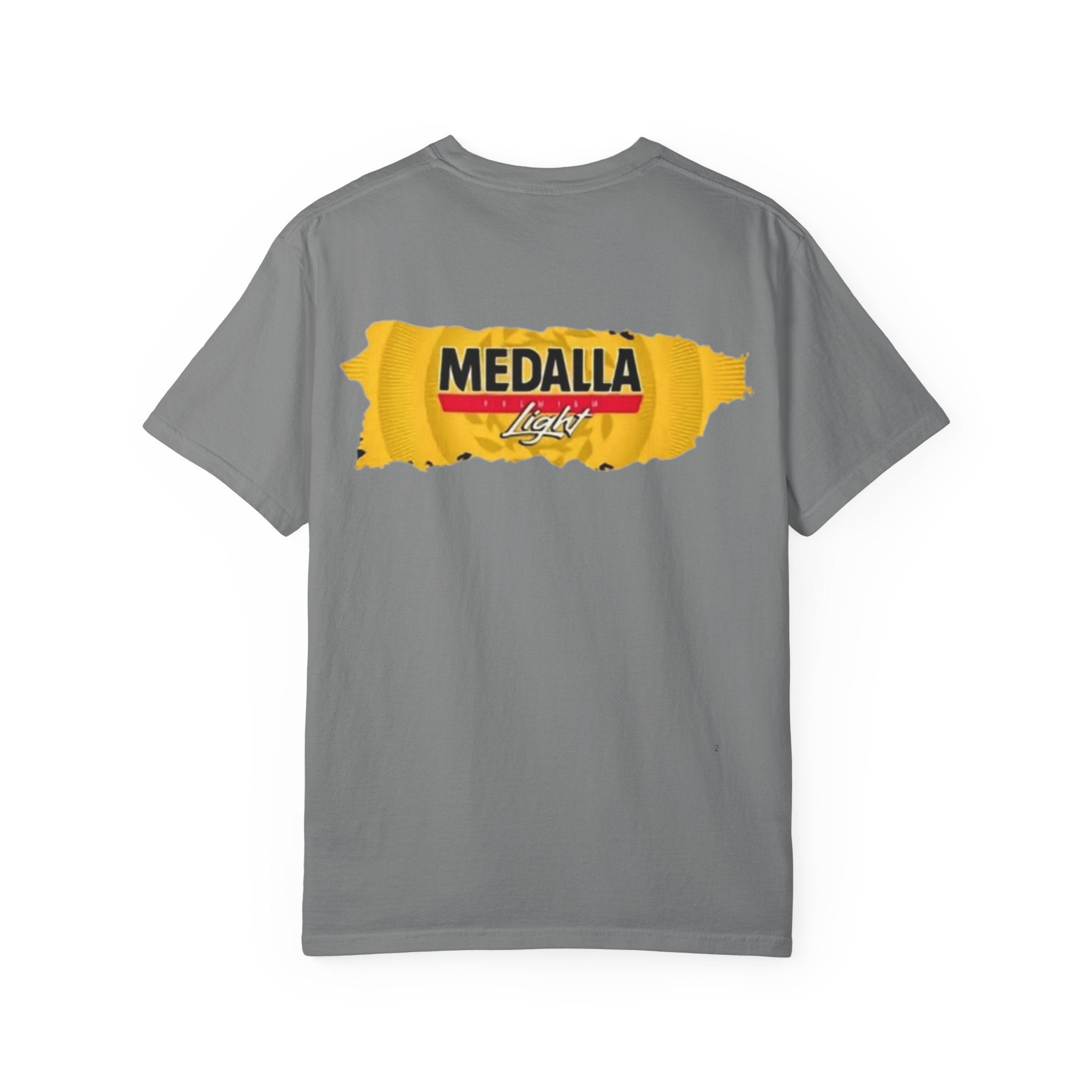 Medalla Light Puerto Rican Beer T-Shirt Coqui Frog Mascot Six-Pack Graphic Tee Puerto Rico’s Navidades
