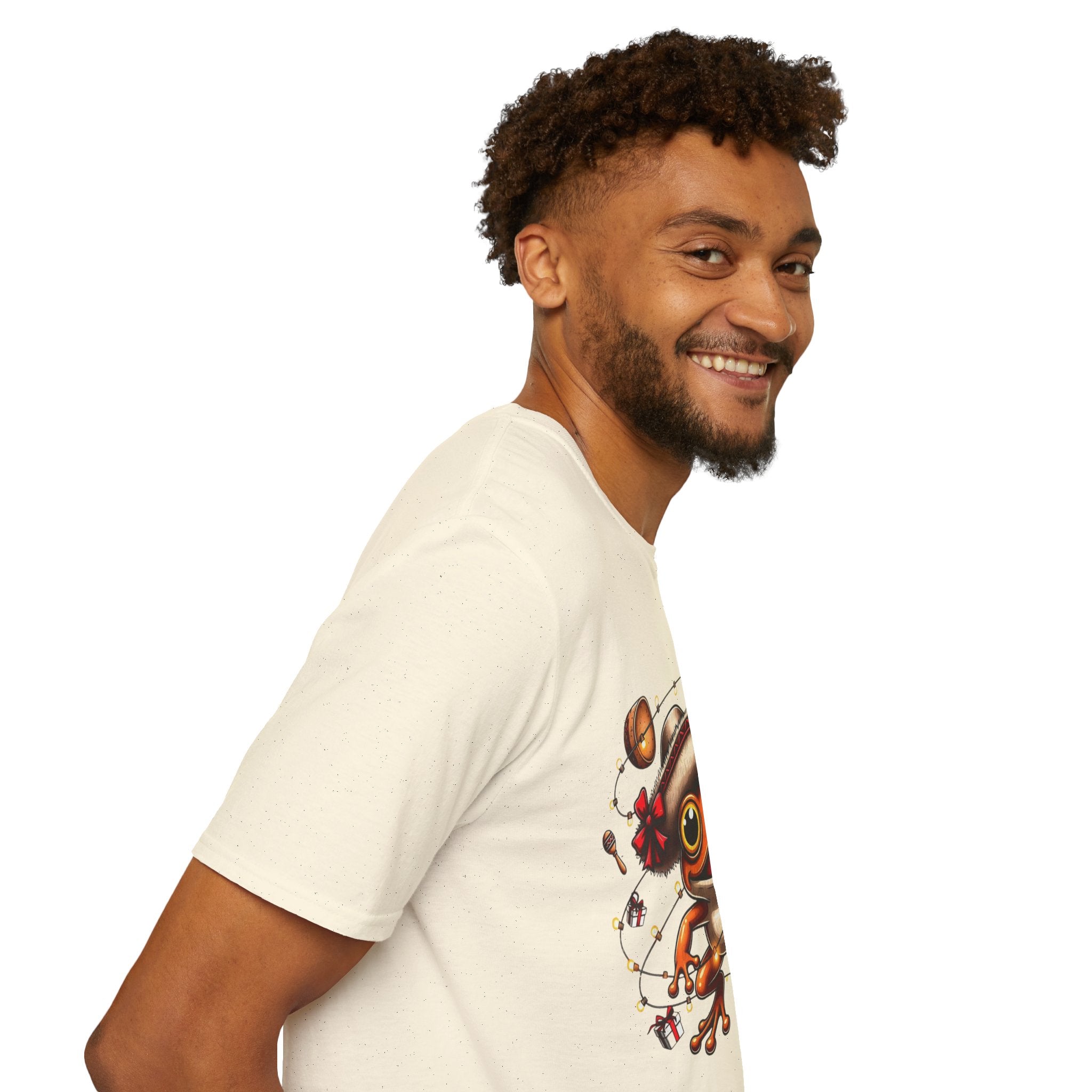 Puerto Rico Frog Holiday T-Shirt  Cute Coquí with Flag Heart (Christmas) Puerto Rico Navidades