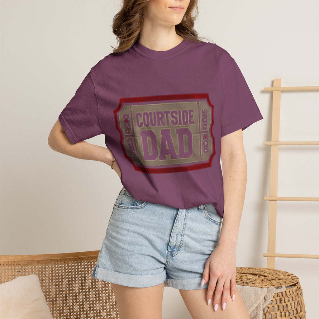 Courtside Dad T-Shirt — Vintage Ticket-Style Basketball Dad Tee