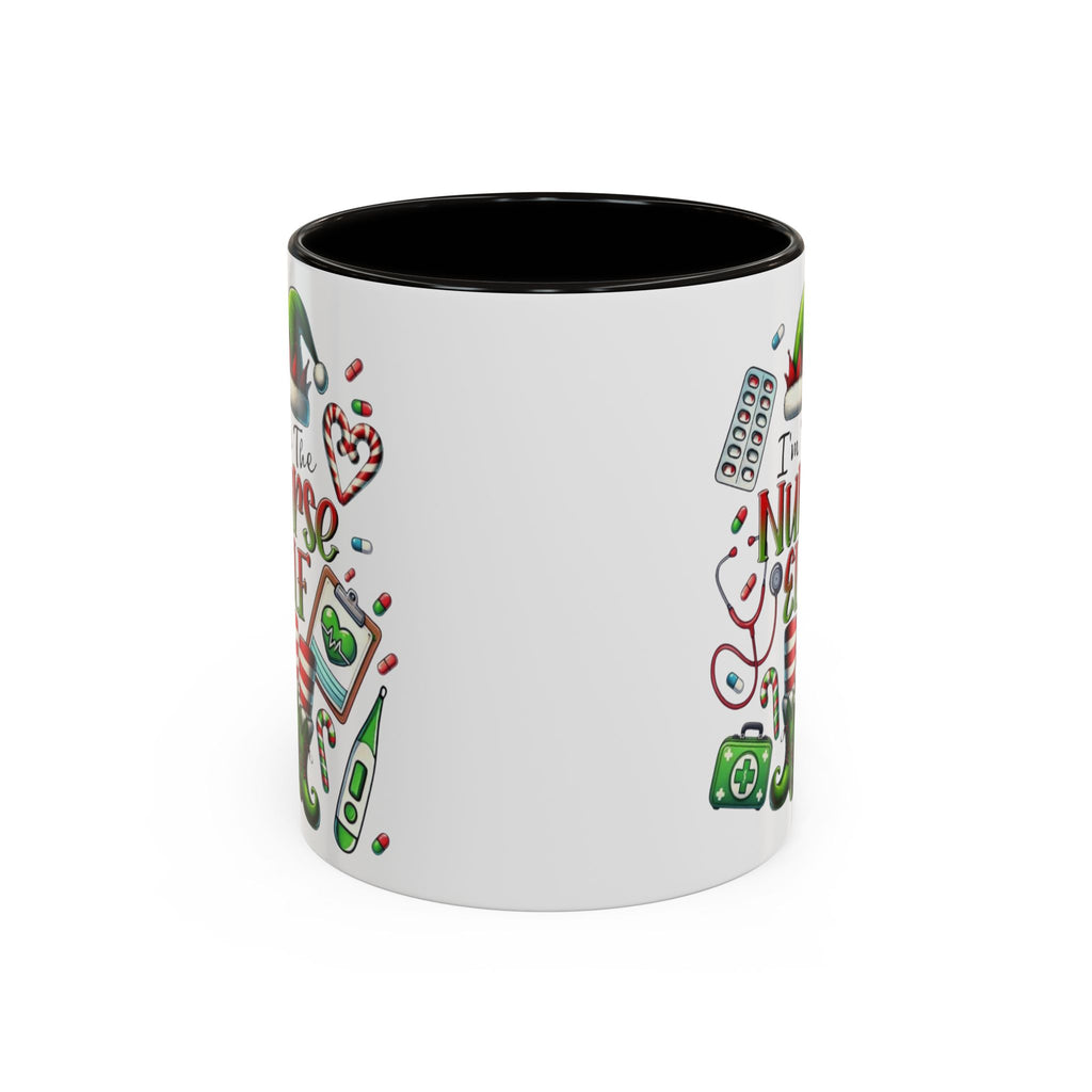 Nurse Elf Coffee Mug — Christmas Medical Holiday Gift (11oz & 15oz) Medical Christmas Mug