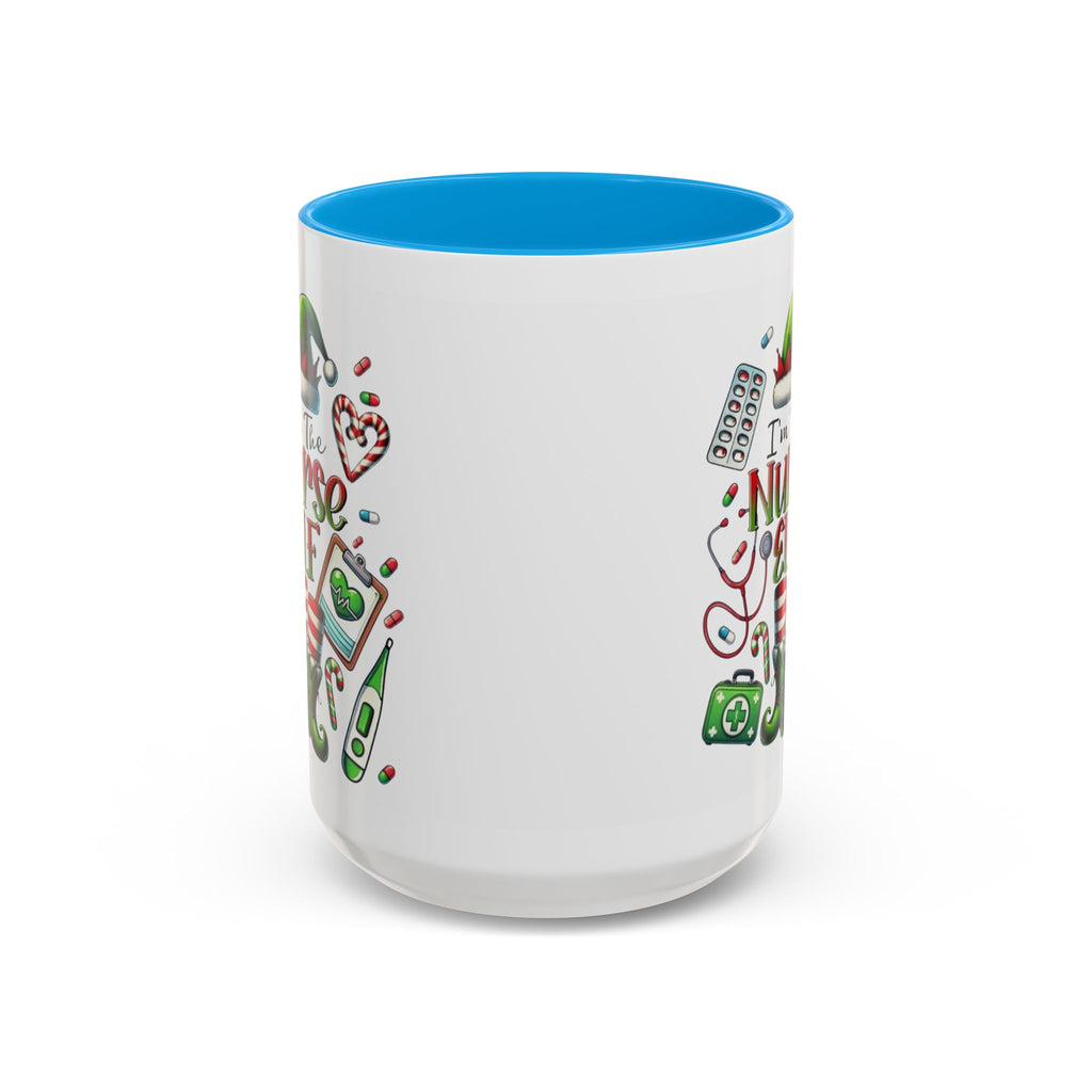 Nurse Elf Coffee Mug — Christmas Medical Holiday Gift (11oz & 15oz) Medical Christmas Mug