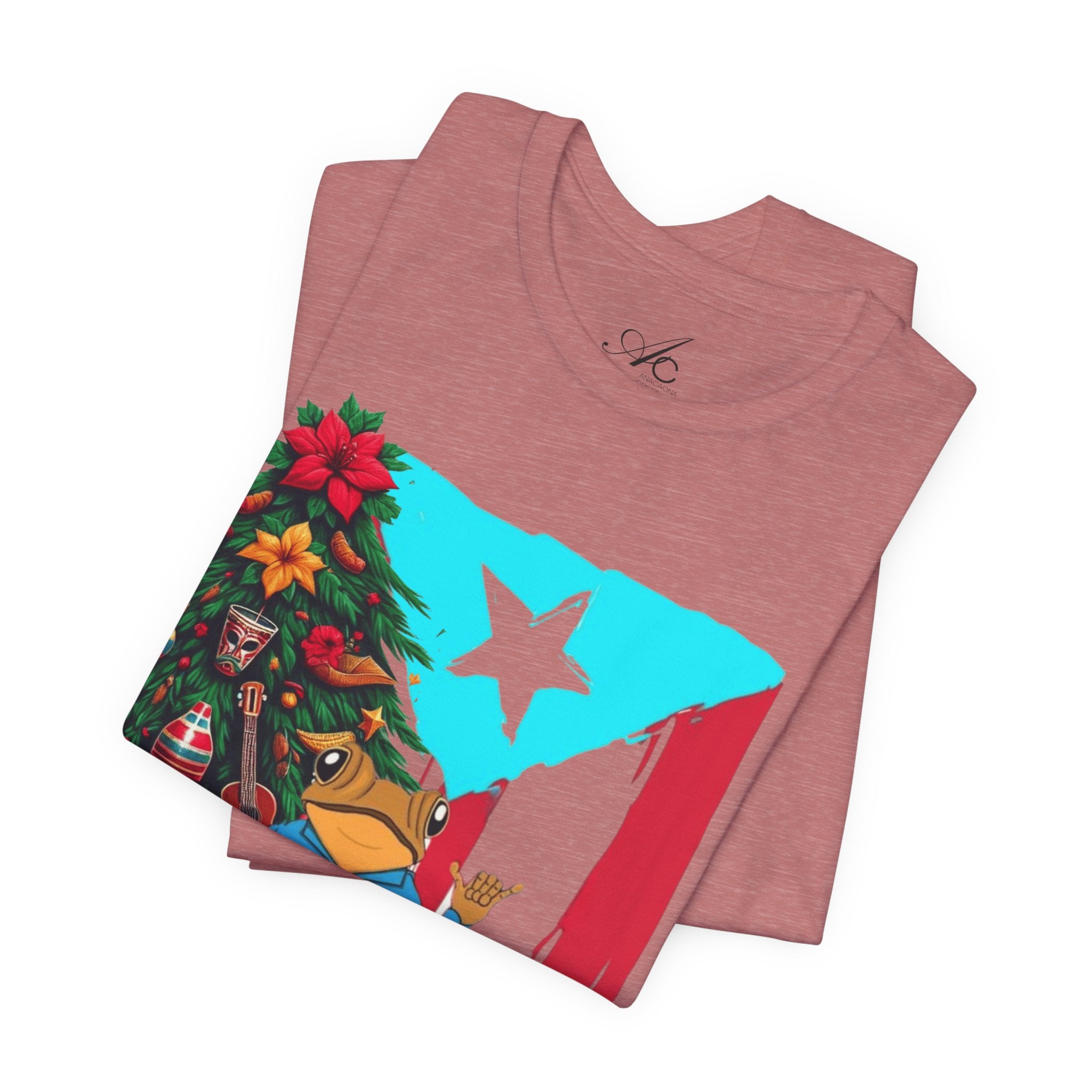 Puerto Rico Holiday T-Shirt  Coquí by Christmas Tree Graphic Puerto Rico’s Navidades