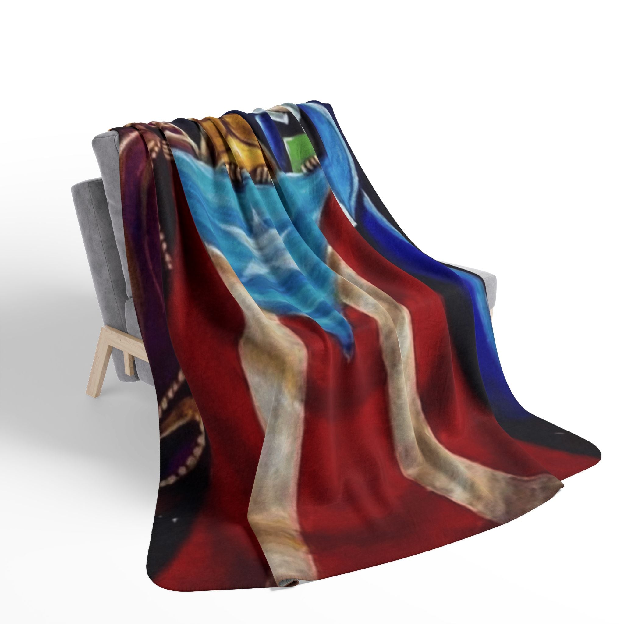 Puerto Rican Flag Three Kings Fleece Sherpa Blanket Colección Navidades Puerto Rico – Nueva Colección de Navidad!