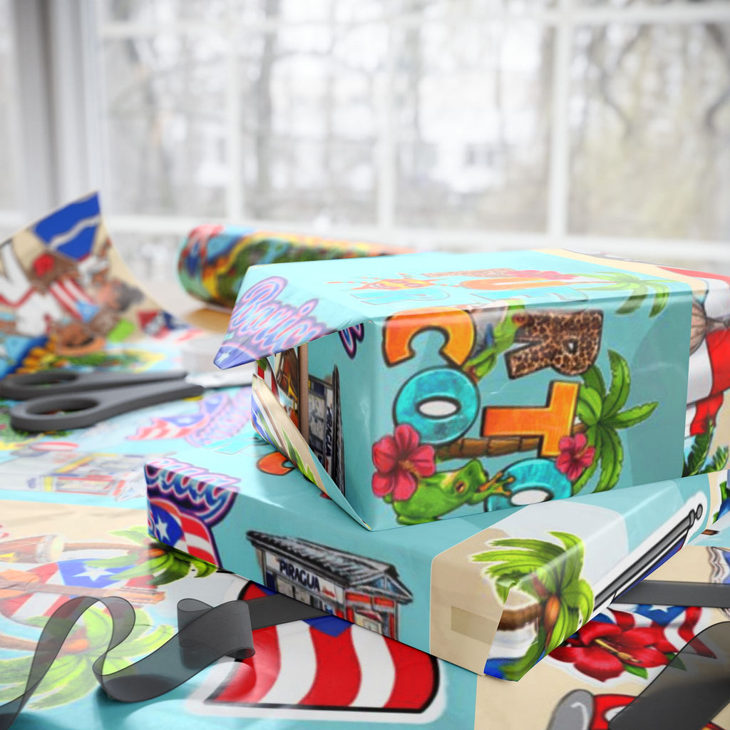 Puerto Rico Wrapping Paper – Cultural Gift Wrap | Boricua Heritage Design | Holiday & Celebration Gift Packaging