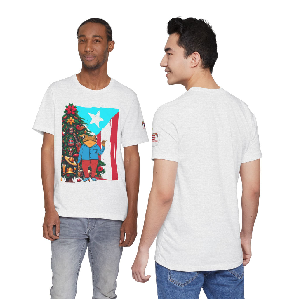 Puerto Rico Holiday T-Shirt  Coquí by Christmas Tree Graphic Puerto Rico’s Navidades