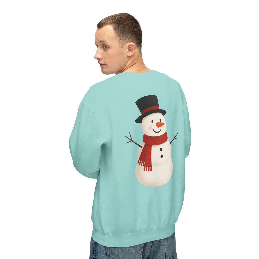 Snowman Crewneck Sweatshirt  Cute Holiday Snowman Pullover