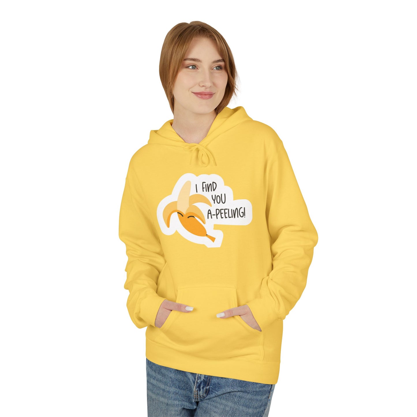 Peeling Banana Hoodie  "I Found You (Peeling)" Cute Fruit Pun Pullover