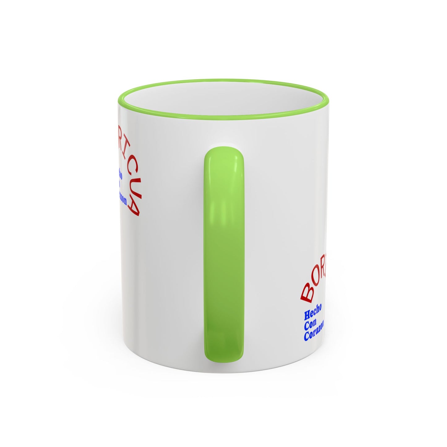 Puerto Rico Flag Heart Accent Rim Mug — Patriotic Coffee Cup (11oz/15oz)