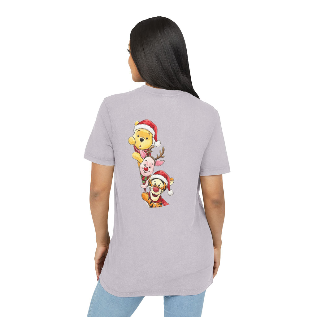 Christmas Character Stack Acid-Wash  Tee Cartoon Christmas T-shirts and Sweaters,