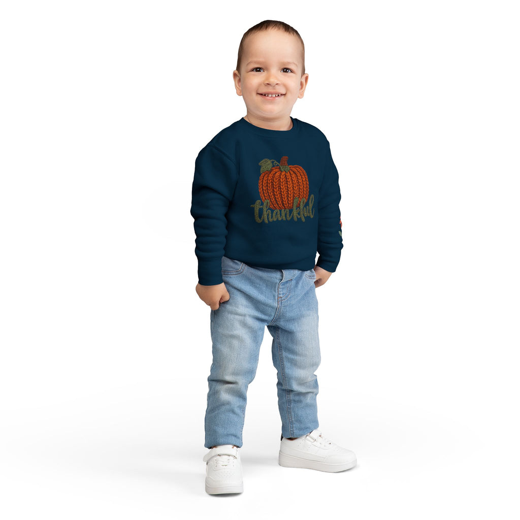 Toddler Sweatshirt  "Thankful" Pumpkin Fall Pullover
