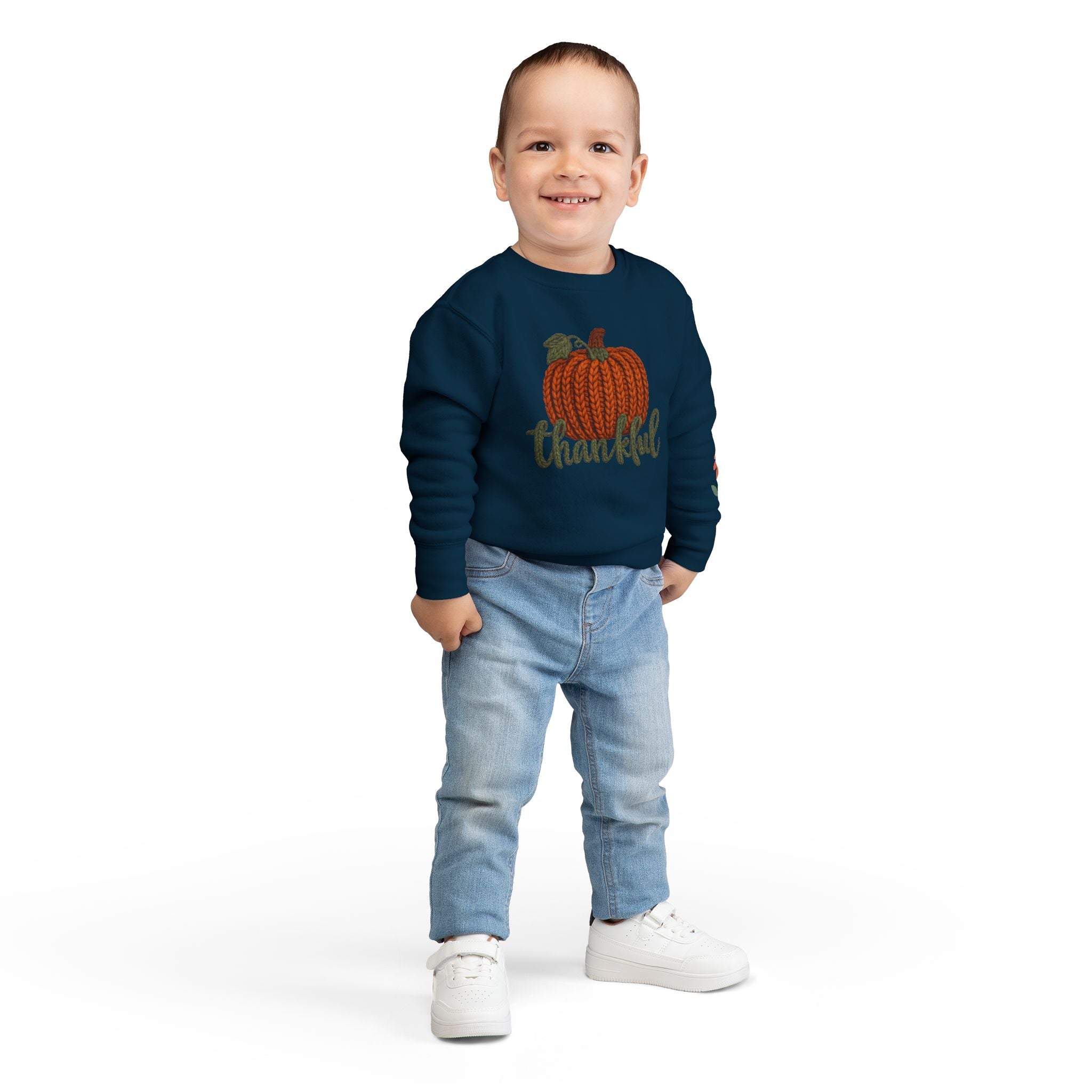 Toddler Sweatshirt  "Thankful" Pumpkin Fall Pullover