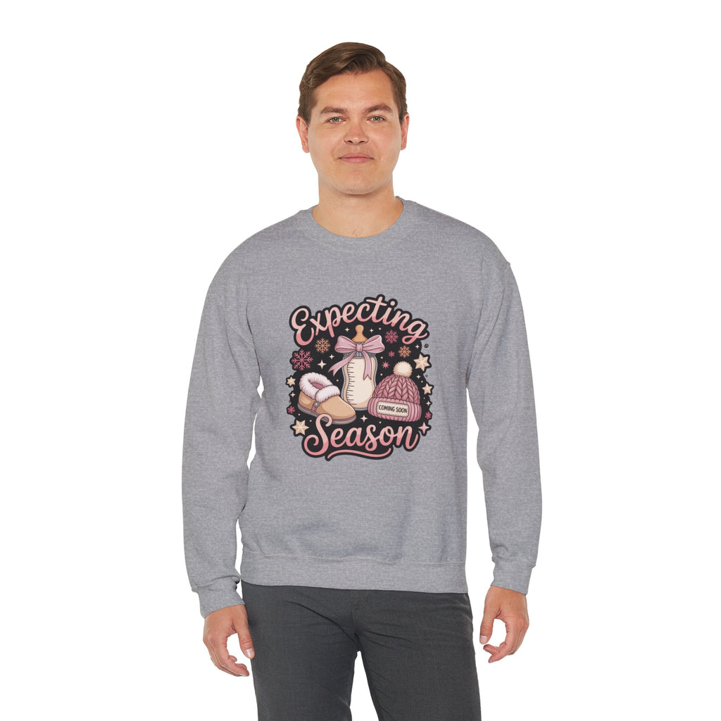 Expecting Season Sweatshirt  Cute Pregnancy Announcement Pullover Cartoon Christmas T-shirts and Sweaters