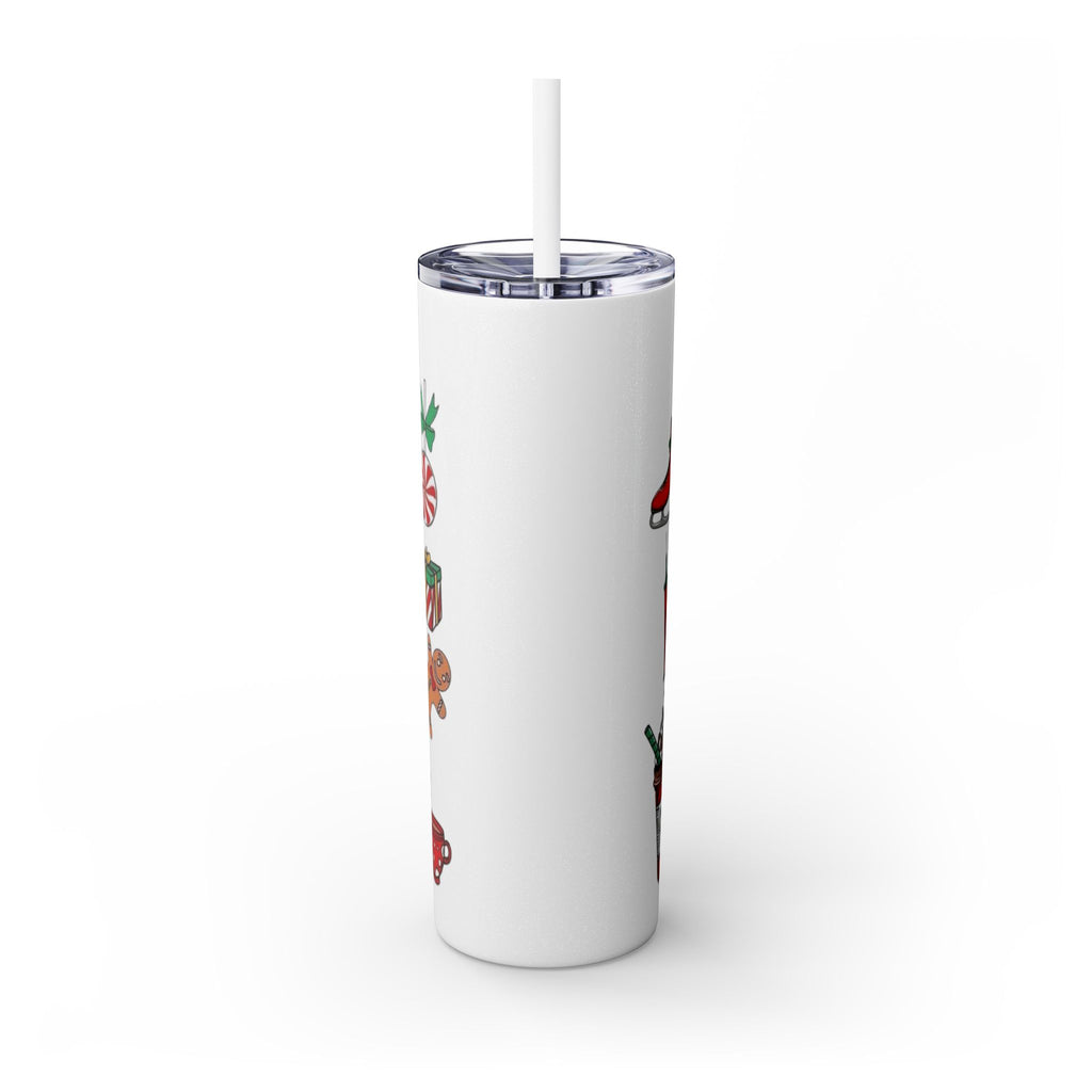 Emergency Department Nurse Christmas Skinny Tumbler - 20oz Holiday Medical Travel Cup with Straw Medical Christmas Mug