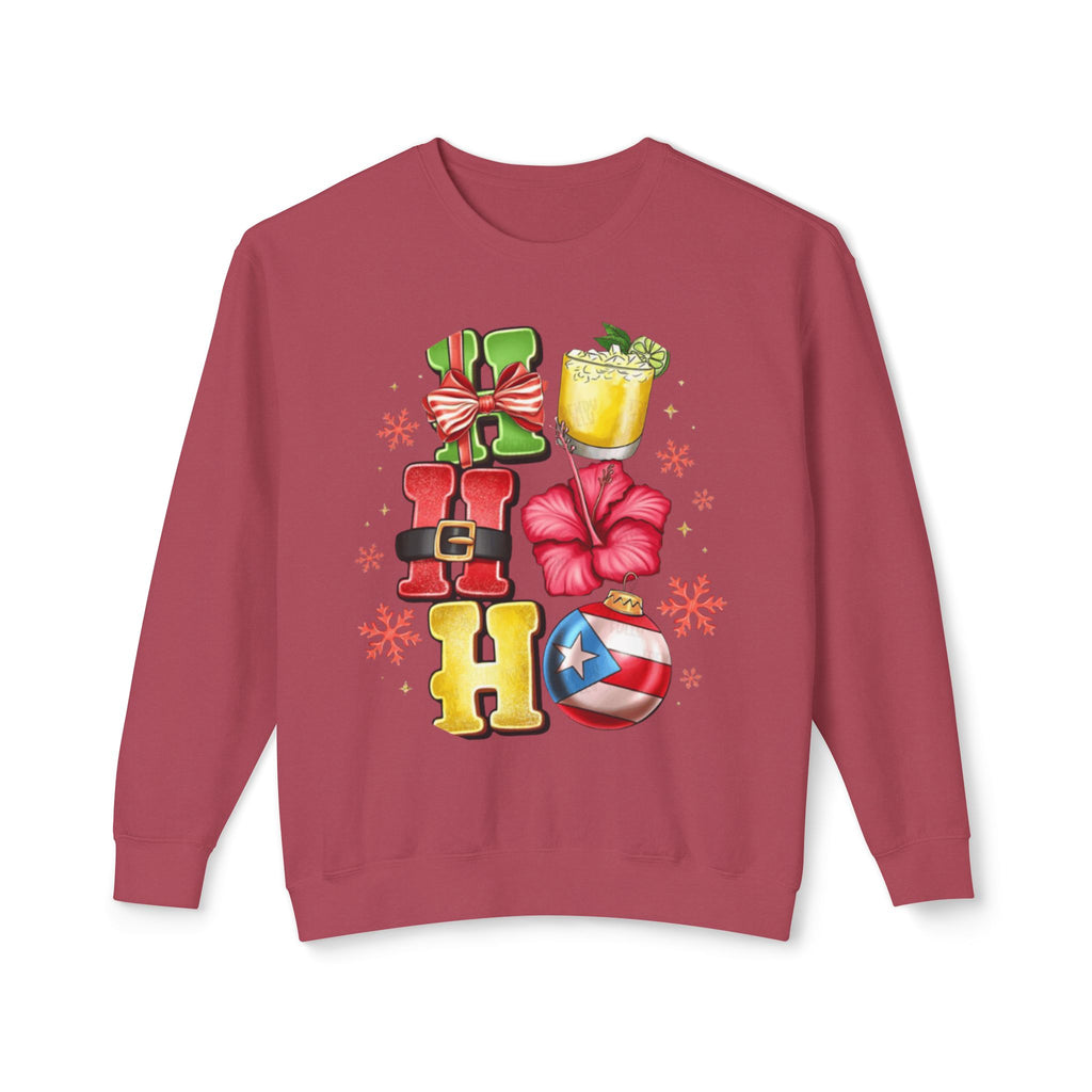 Puerto Rican culture gift Puerto Rico Aloha Holiday Crewneck Sweatshirt