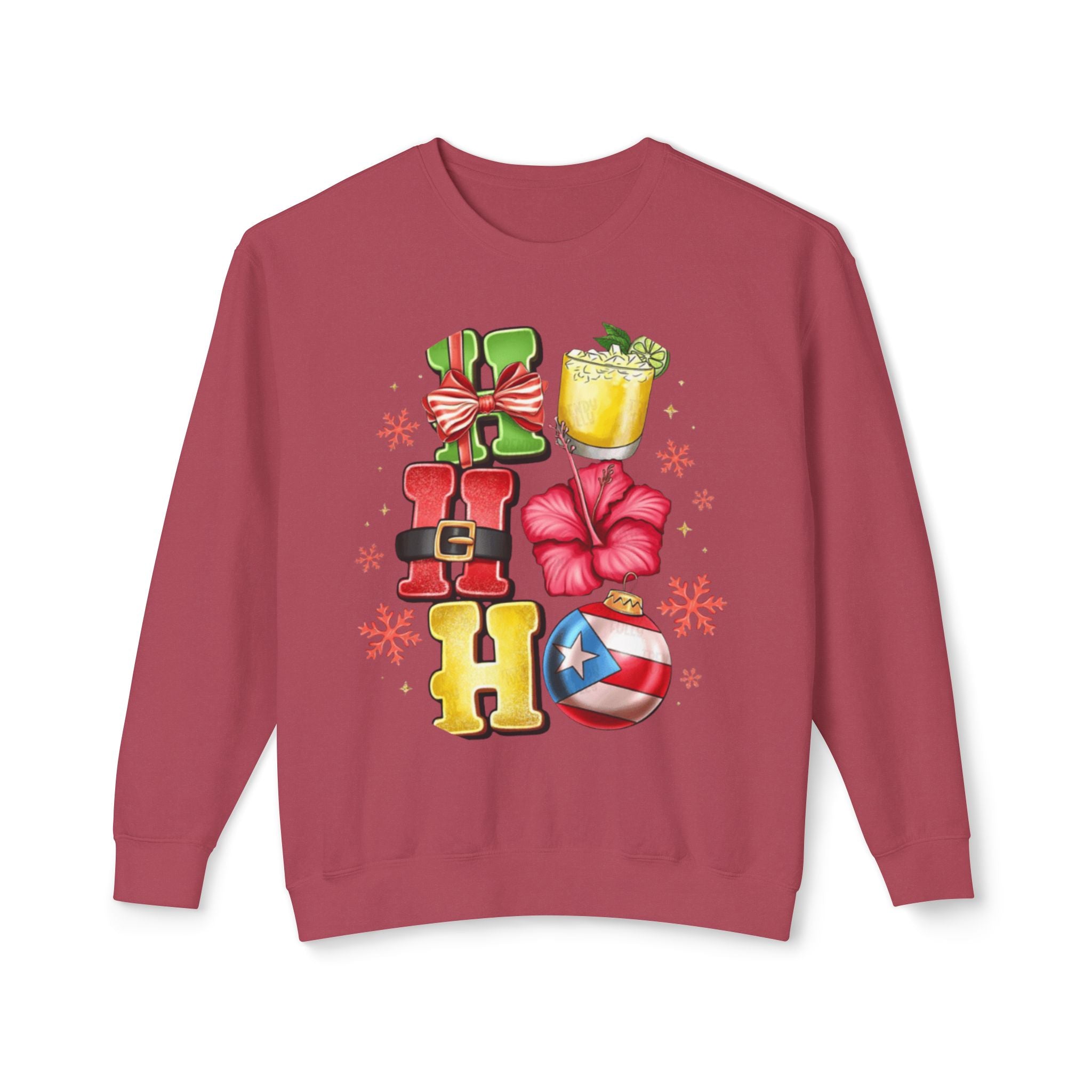 Puerto Rican culture gift Puerto Rico Aloha Holiday Crewneck Sweatshirt
