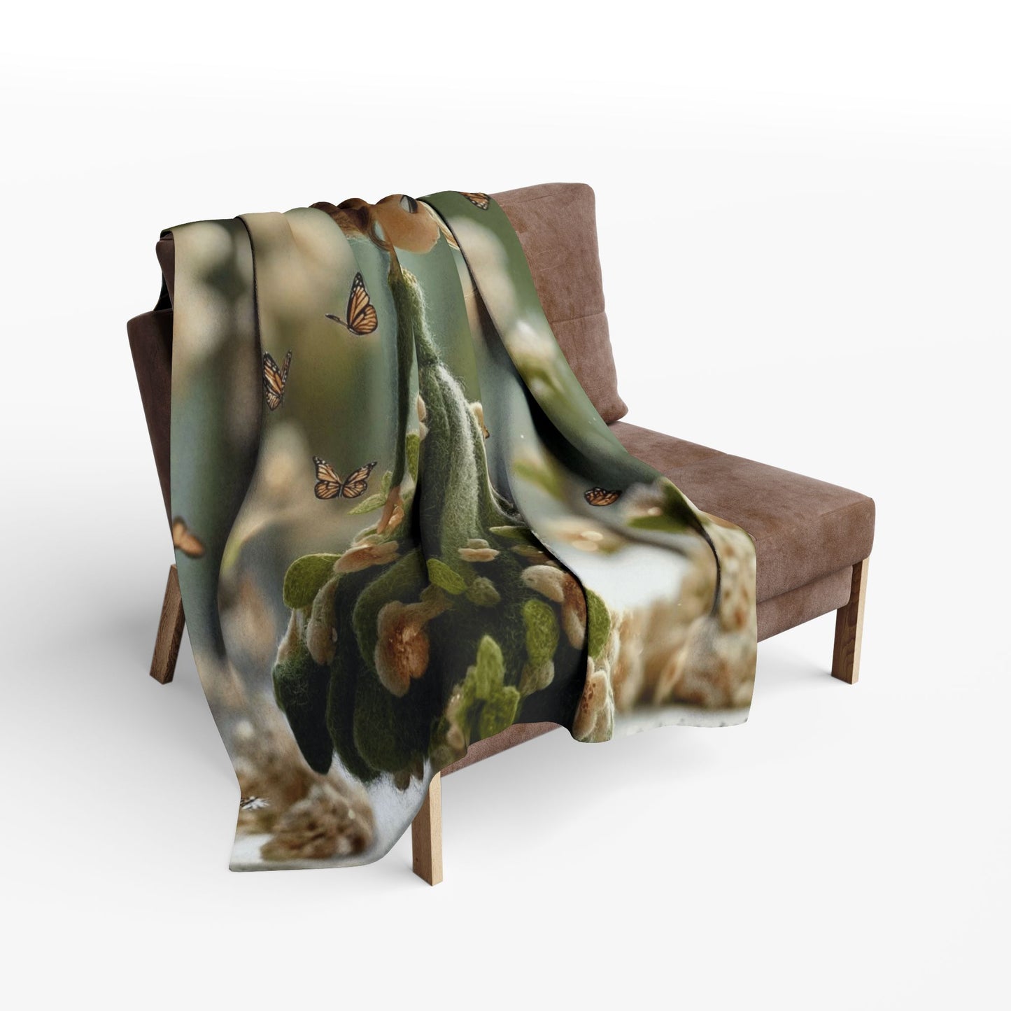 Floral Fairy Fleece Blanket — Cozy Spring Blossom Throw for Kids & Adults