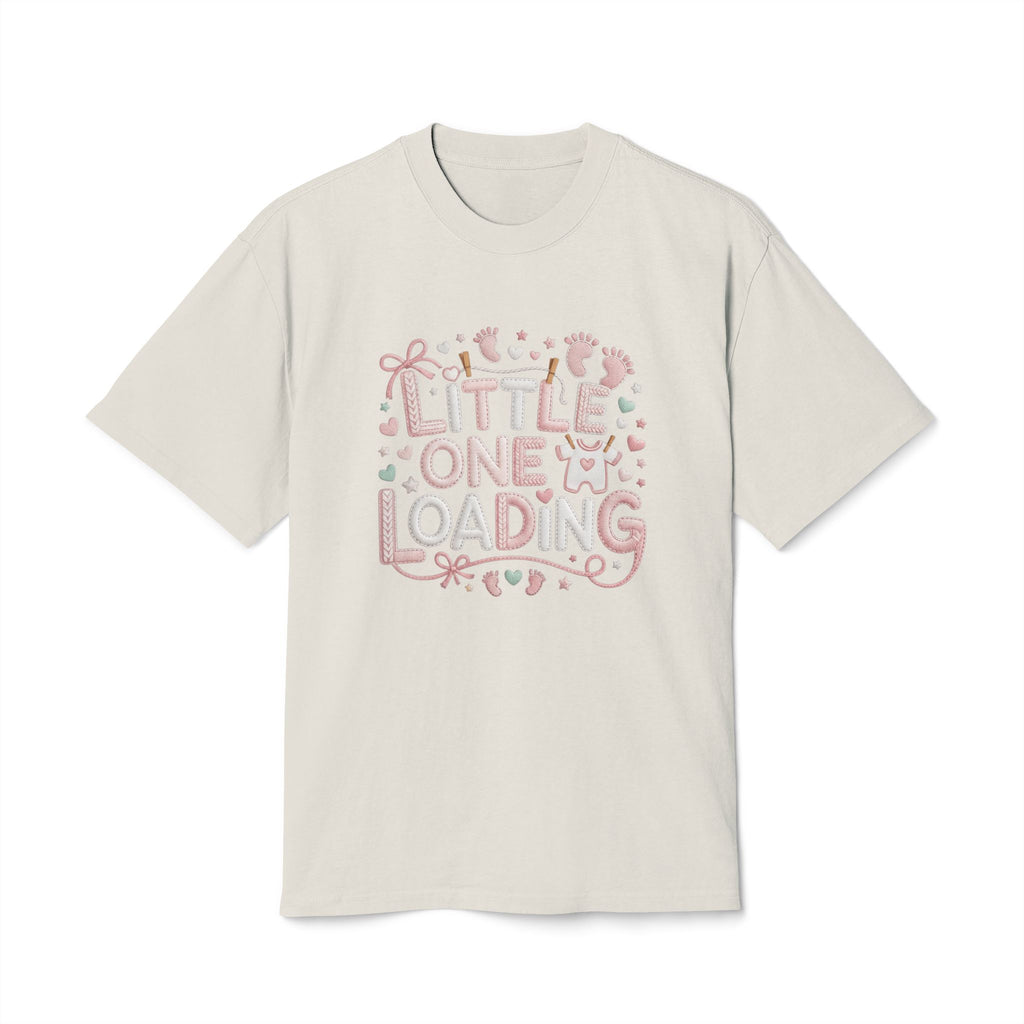 Pregnancy Announcement T‑Shirt  “Little One Loading” Cute Pastel Maternity Tee