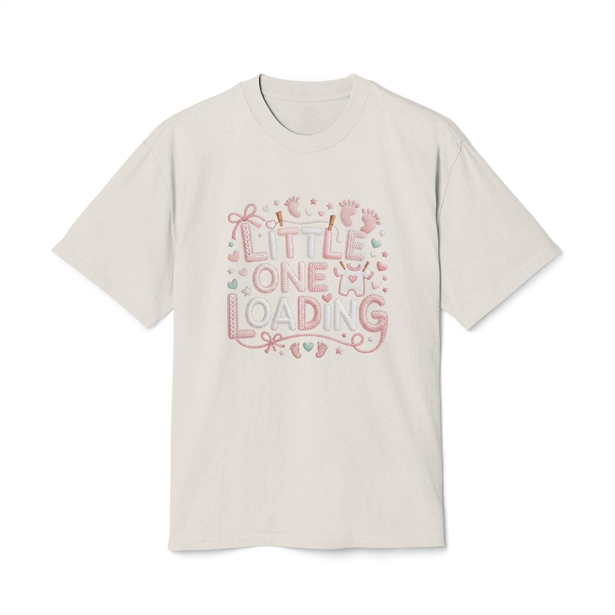 Pregnancy Announcement T‑Shirt  “Little One Loading” Cute Pastel Maternity Tee