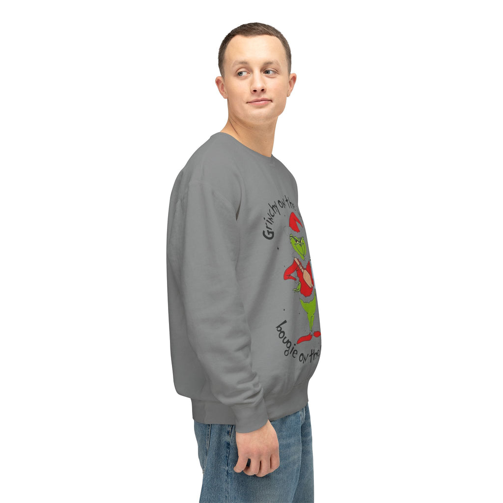Funny, Cute & Classic Christmas Designs Grinchy on the Inside Crewneck Sweatshirt