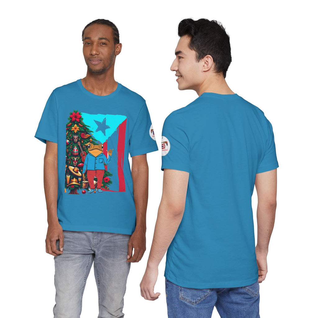 Puerto Rico Holiday T-Shirt  Coquí by Christmas Tree Graphic Puerto Rico’s Navidades