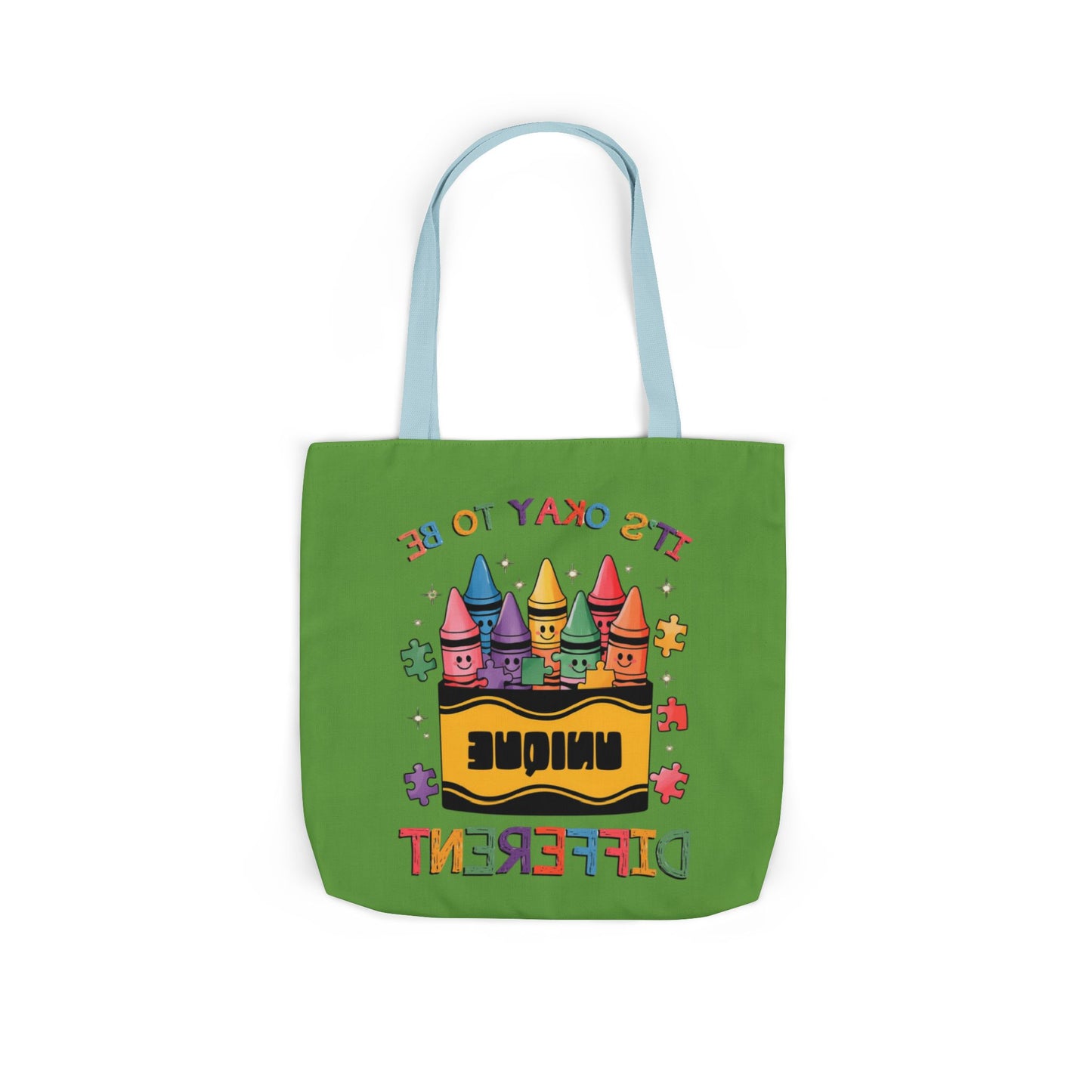 Autism Awareness & Pride Collection Unique Canvas Tote Bag with Colorful Castle Design