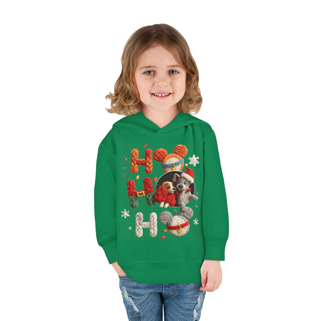 Toddler Hoodie "Ho Ho Ho" Festive Raccoon Christmas Pullover