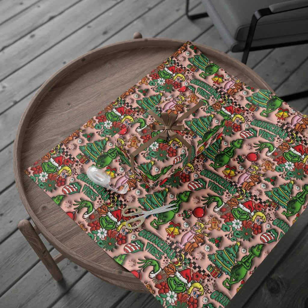 Christmas Cookie & Holly Wrapping Paper Roll — Festive Baking Pattern Gift Wrap