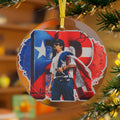 Boricua Pride Glass Ornament – Puerto Rico Island Decor Gift