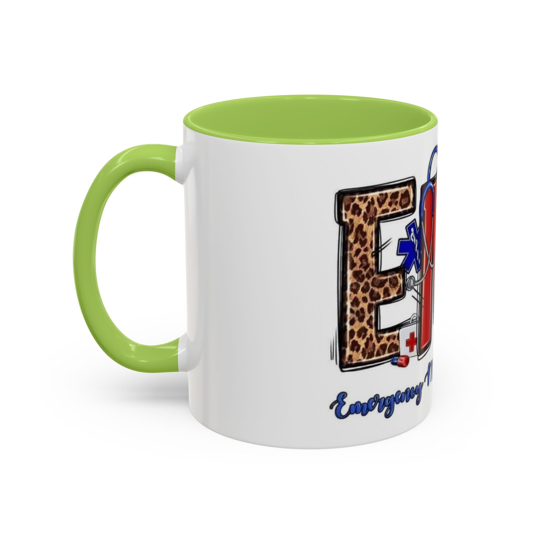 EMT Coffee Mug — Emergency Medical Technician Ambulance Stethoscope Design (11/15oz) Medical Christmas Mug