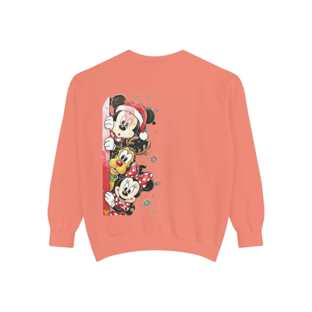 Christmas Disney Characters Sweatshirt  Mickey, Minnie & Pluto Holiday Crew Cartoon Christmas T-shirts and Sweaters