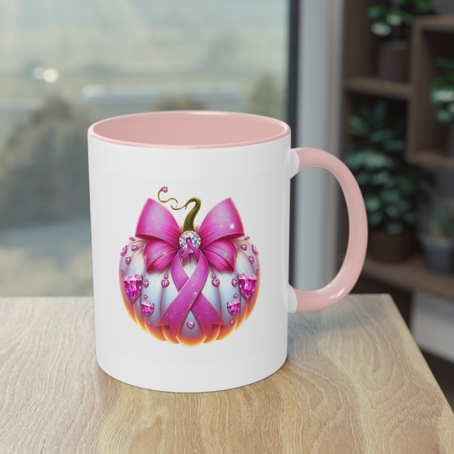 Vibrant Two-Tone Coffee Mug with Floral Design - Perfect Gift for Nature Lovers
