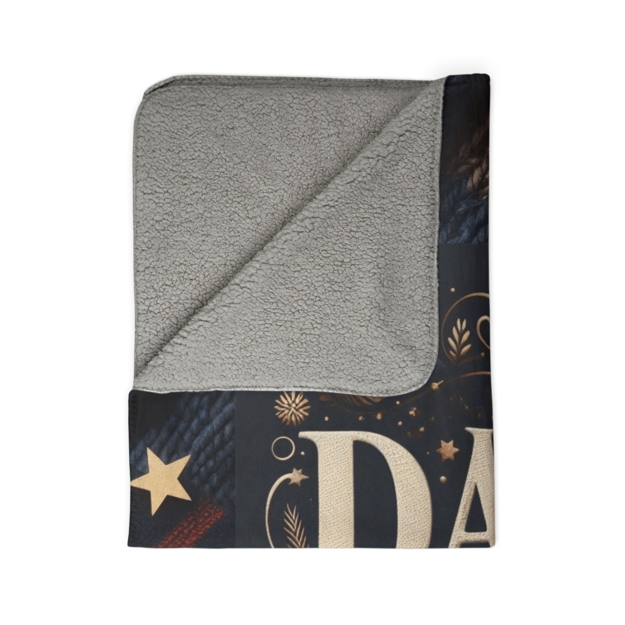 Dad Holiday Sherpa Blanket – Warm Cozy Fleece Throw for Christmas & Father’s Day Holiday Christmas Blanket,