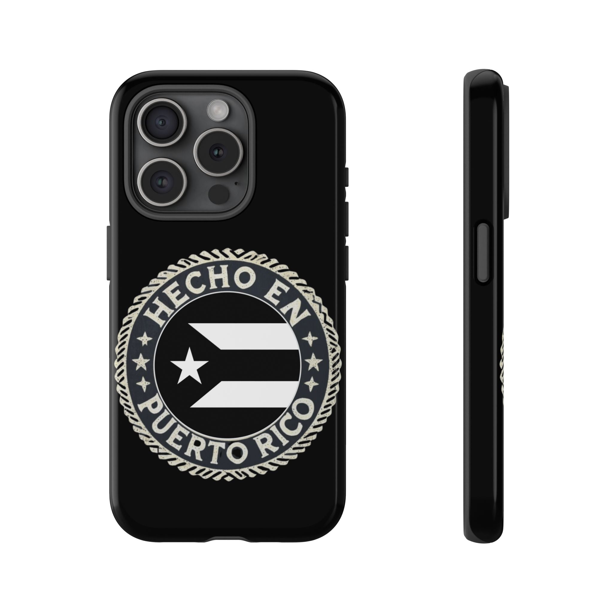 Hecho en Puerto Rico Phone Case  Puerto Rican Flag Emblem Tough Protective Cover