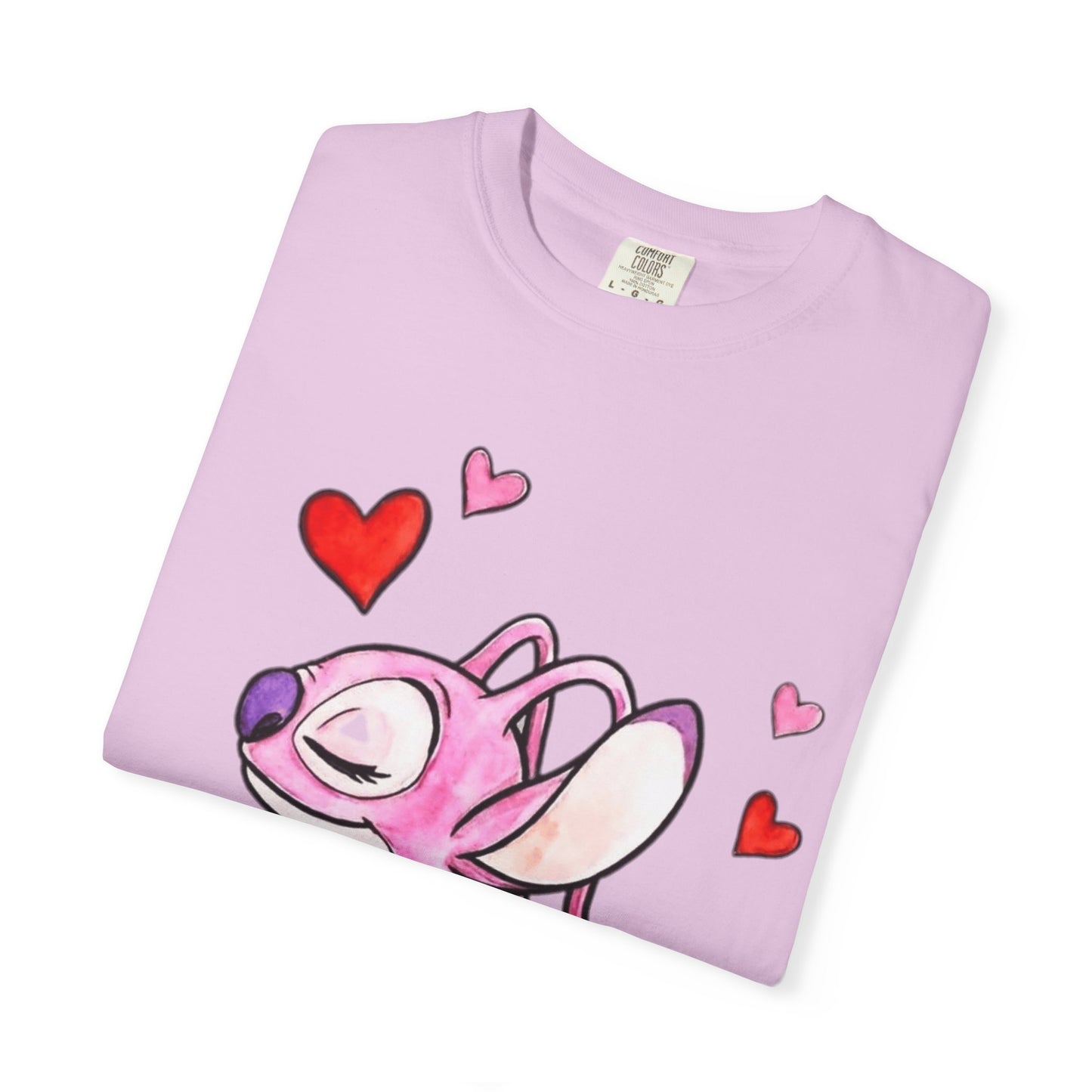 T-Shirt — Cute Pink Cartoon Creature with Hearts | Valentine’s Gift Tee