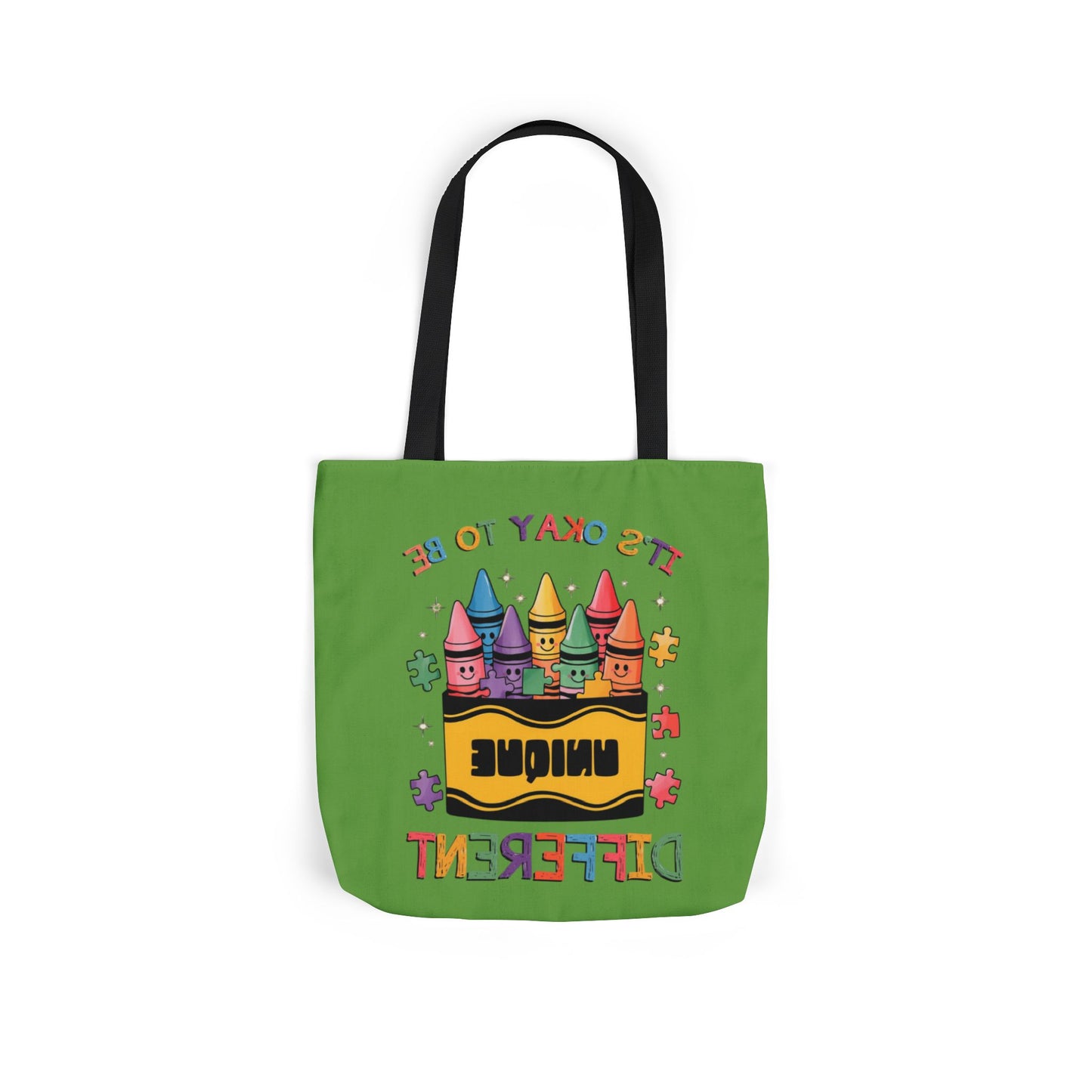 Autism Awareness & Pride Collection Unique Canvas Tote Bag with Colorful Castle Design