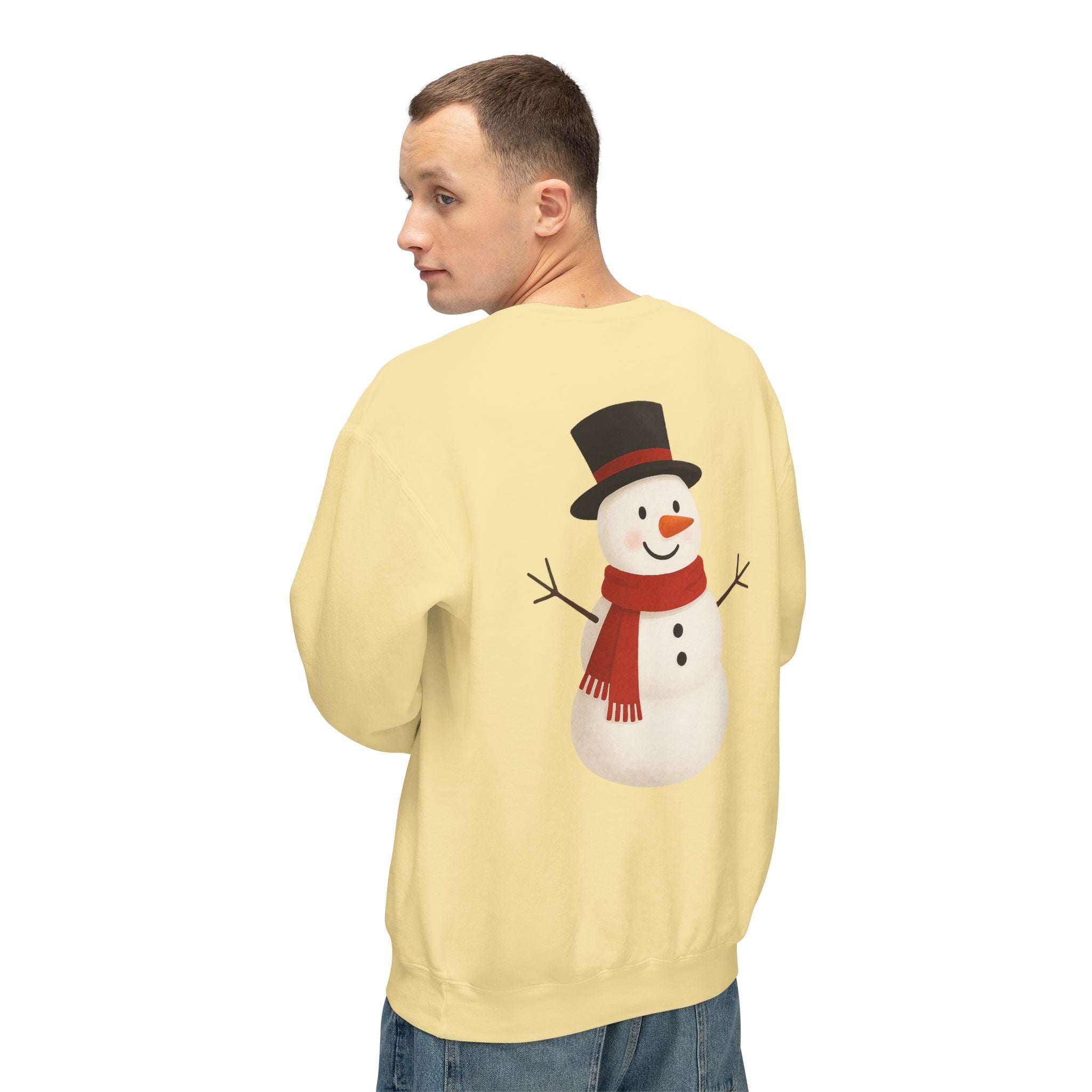Snowman Crewneck Sweatshirt  Cute Holiday Snowman Pullover
