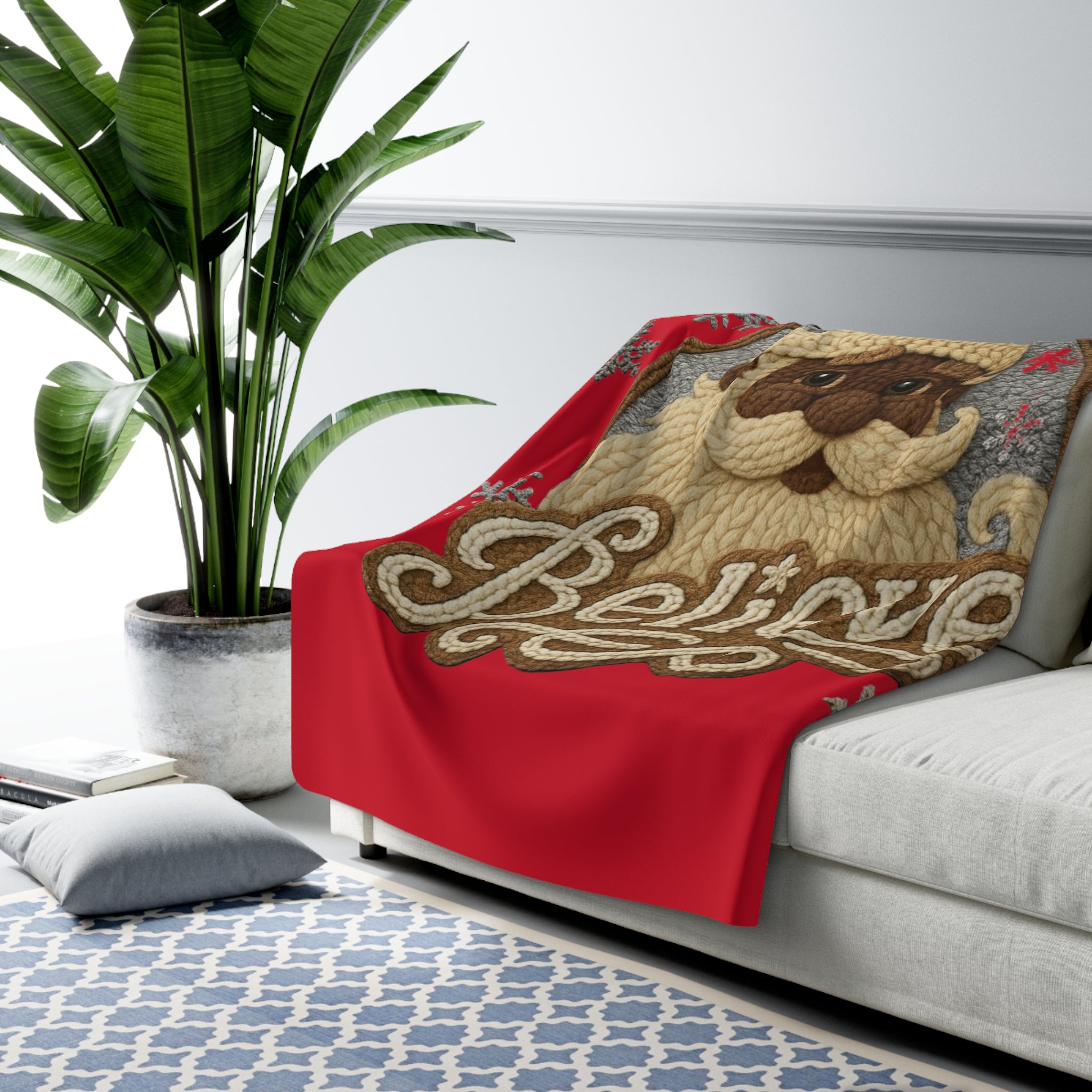 Santa’s Little Snuggle Blanket Believe Santa Sherpa Blanket