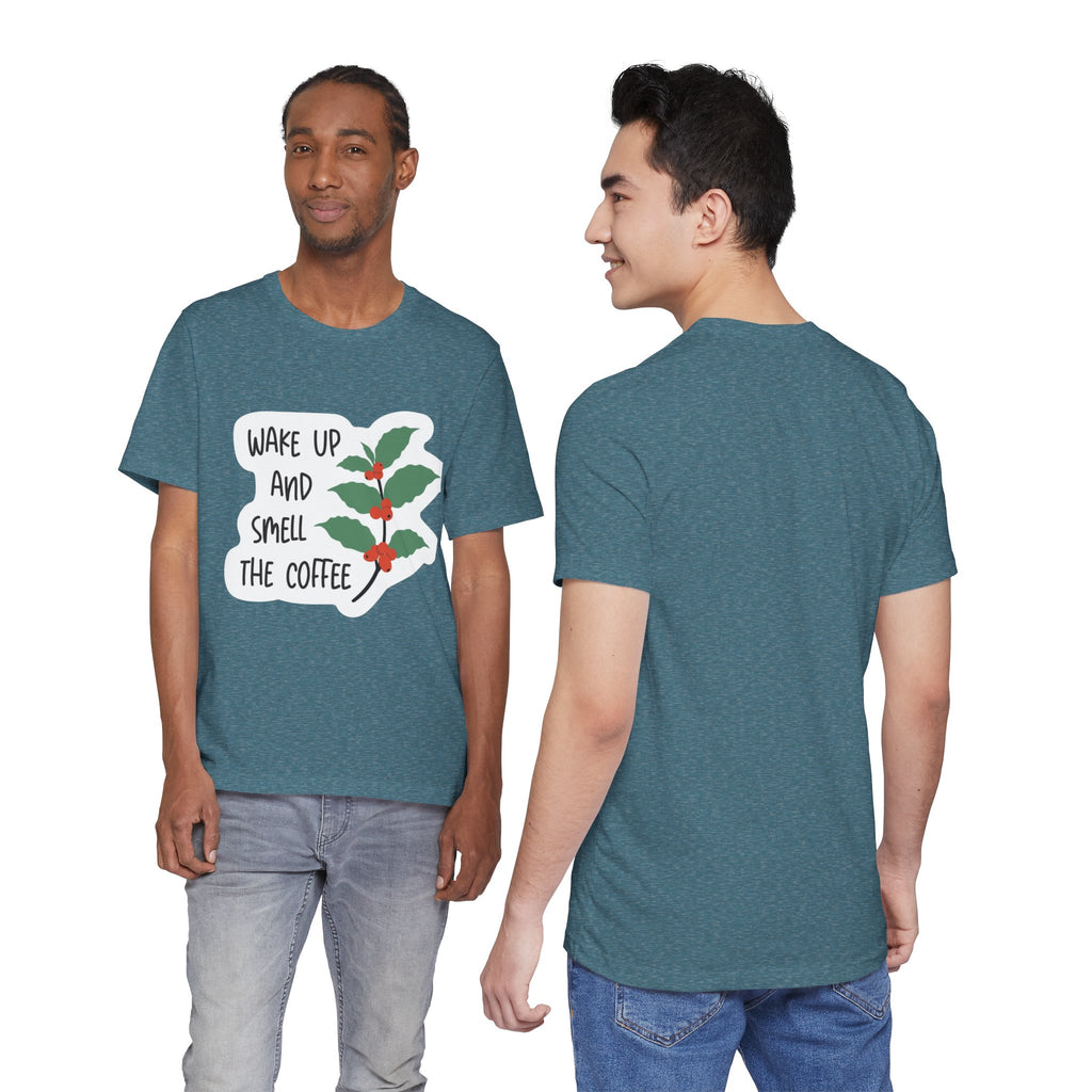 Wake Up and Smell the Coffee Tee  Coffee Plant Graphic T-Shirt