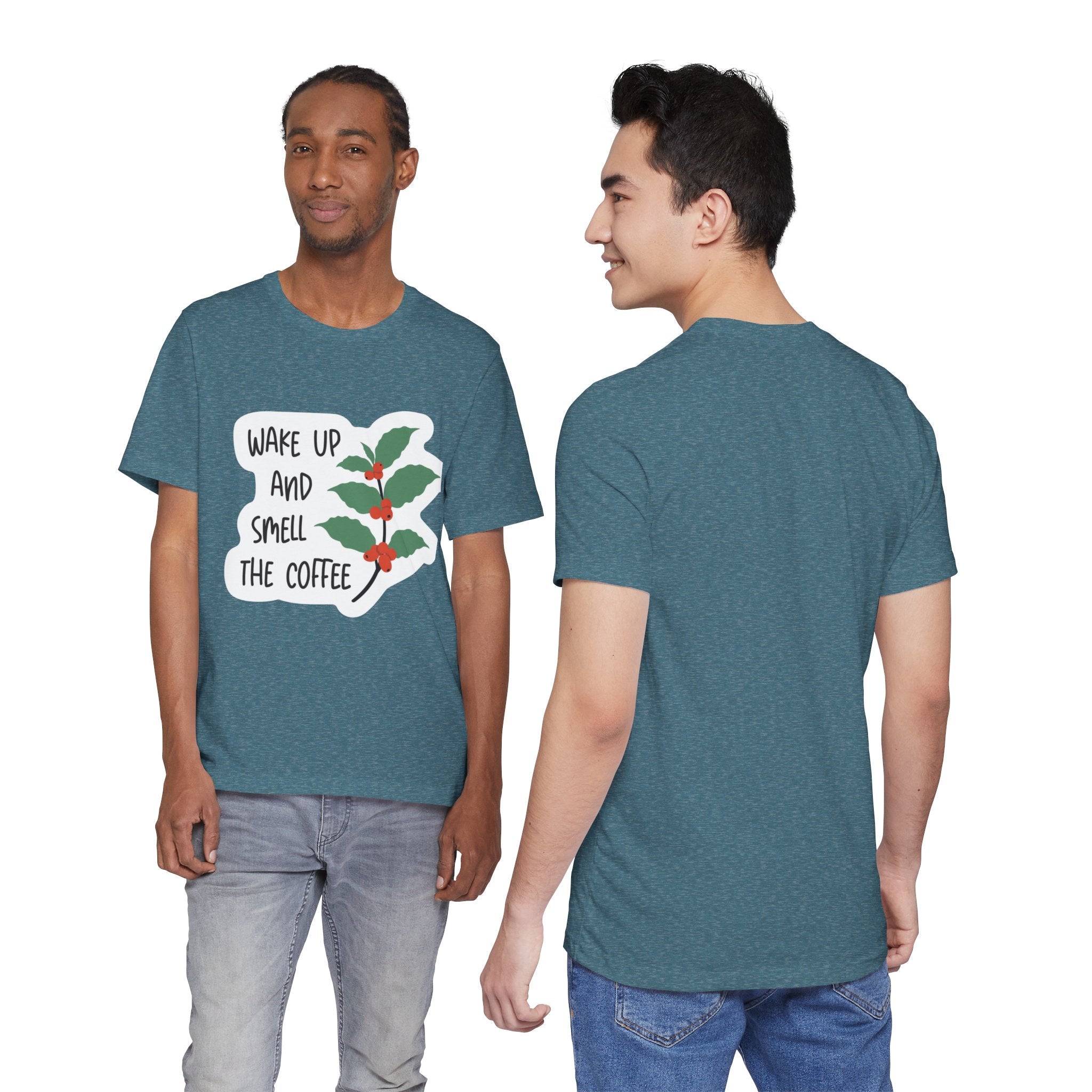 Wake Up and Smell the Coffee Tee  Coffee Plant Graphic T-Shirt