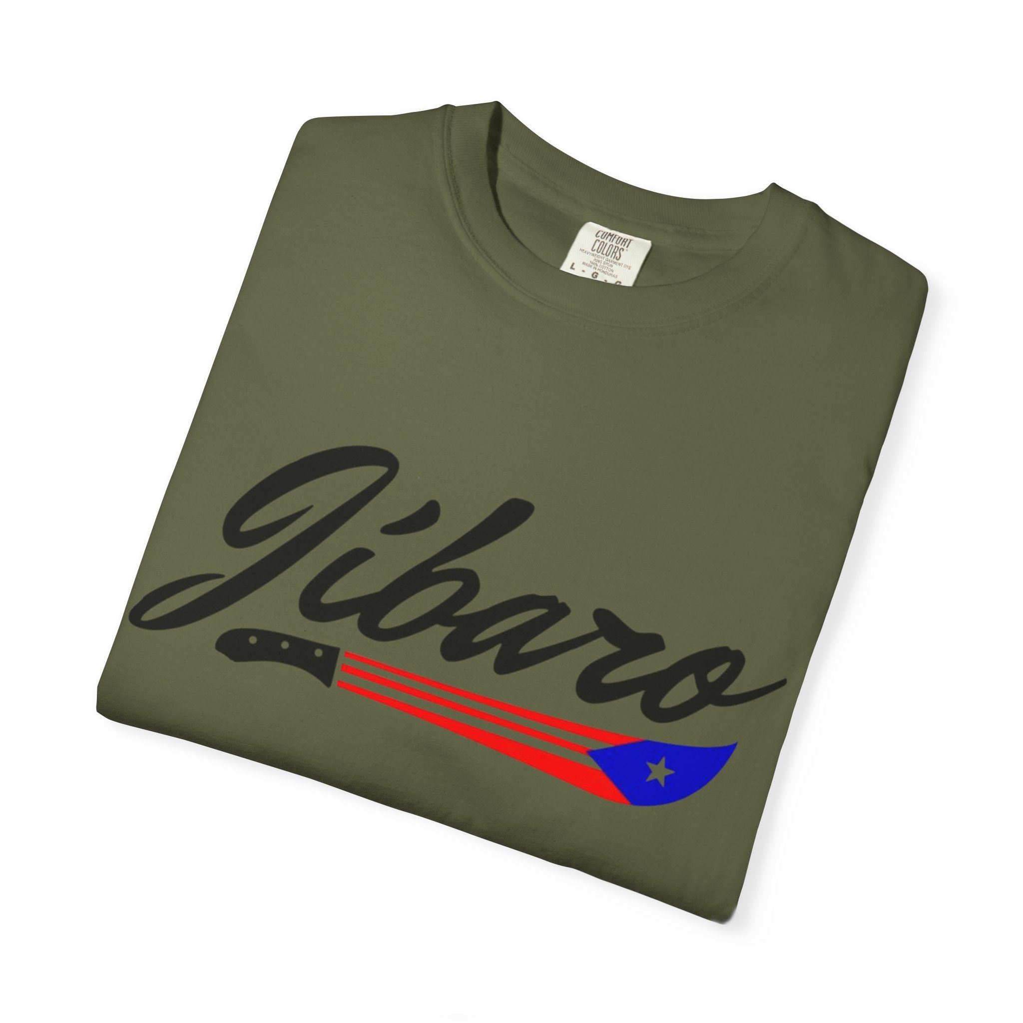 T-Shirt  "Jíbaro" Puerto Rican Heritage Tee (Back Machete  Sombrero de Paja Design) Puerto Rico’s Navidades