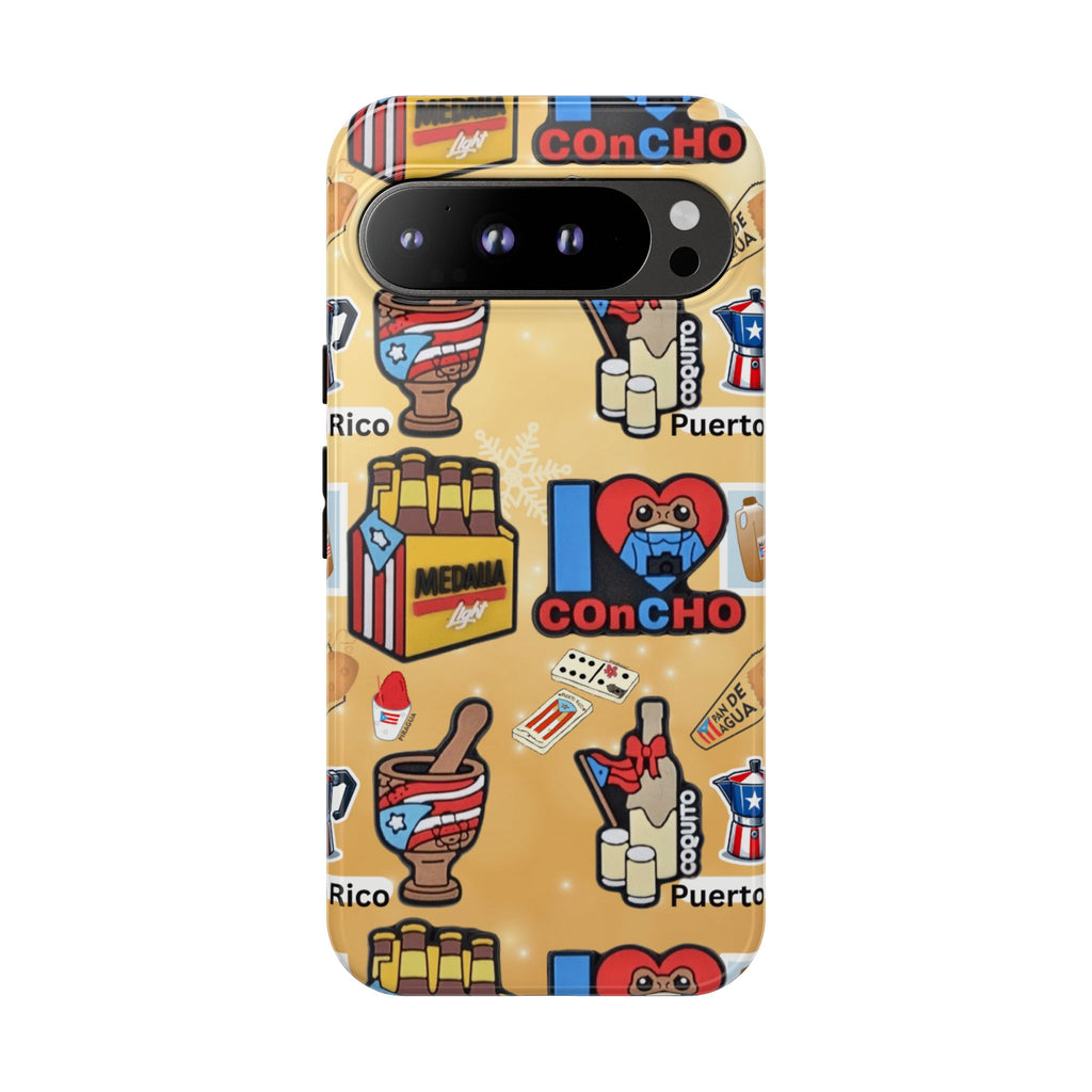 Puerto Rico Sticker Collage Tough Case  ‘I  Concho’ Pattern Phone Case