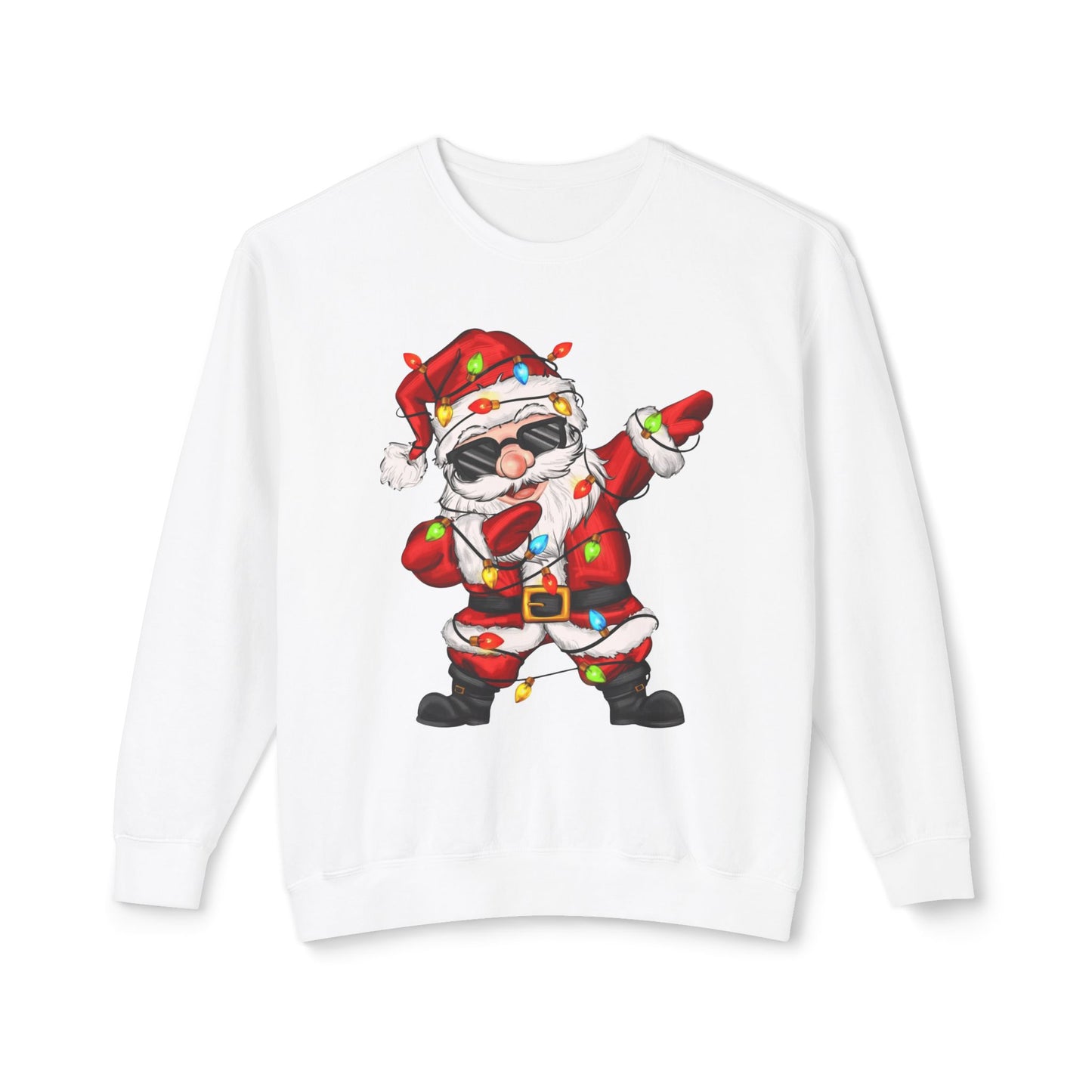 Funny Christmas tee Dabbing Santa Crewneck Sweatshirt  Funny Christmas Holiday Pullover