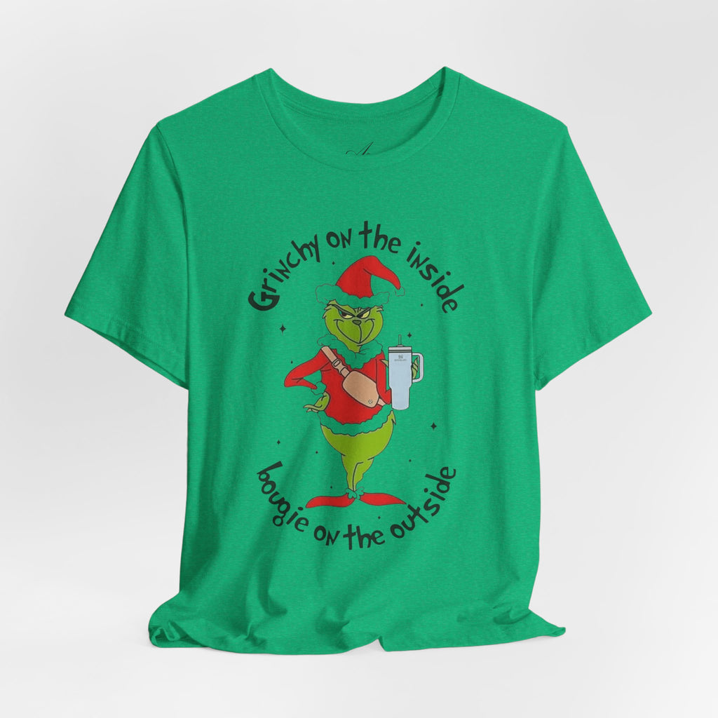 Grinch-Inspired Holiday Tee: 'Grinchy on the Inside, Boogie on the Outside'