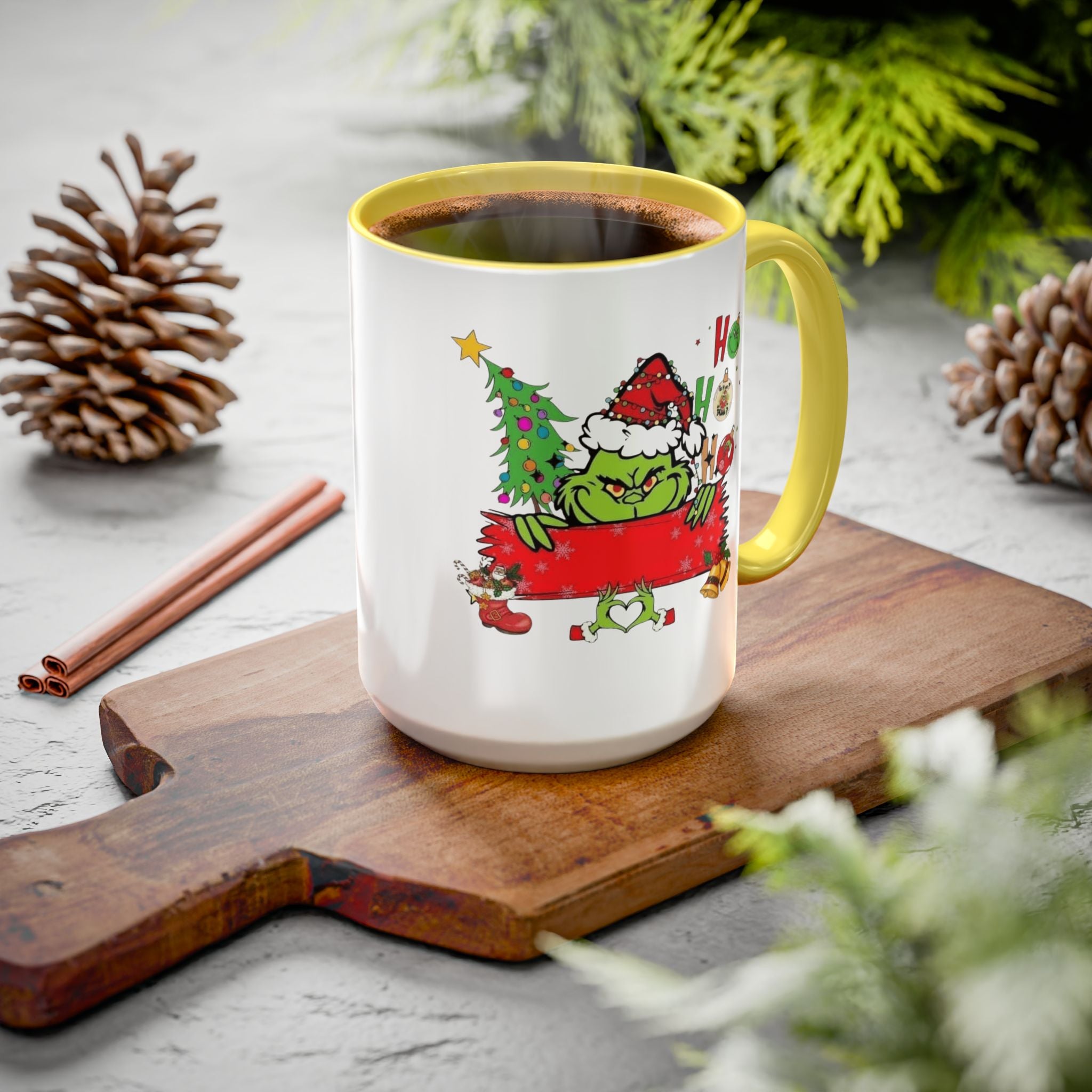 Christmas Grinch Mug (11oz & 15oz)  Funny Holiday Coffee Cup with Grinch Illustration Christmas Mugs Collection!