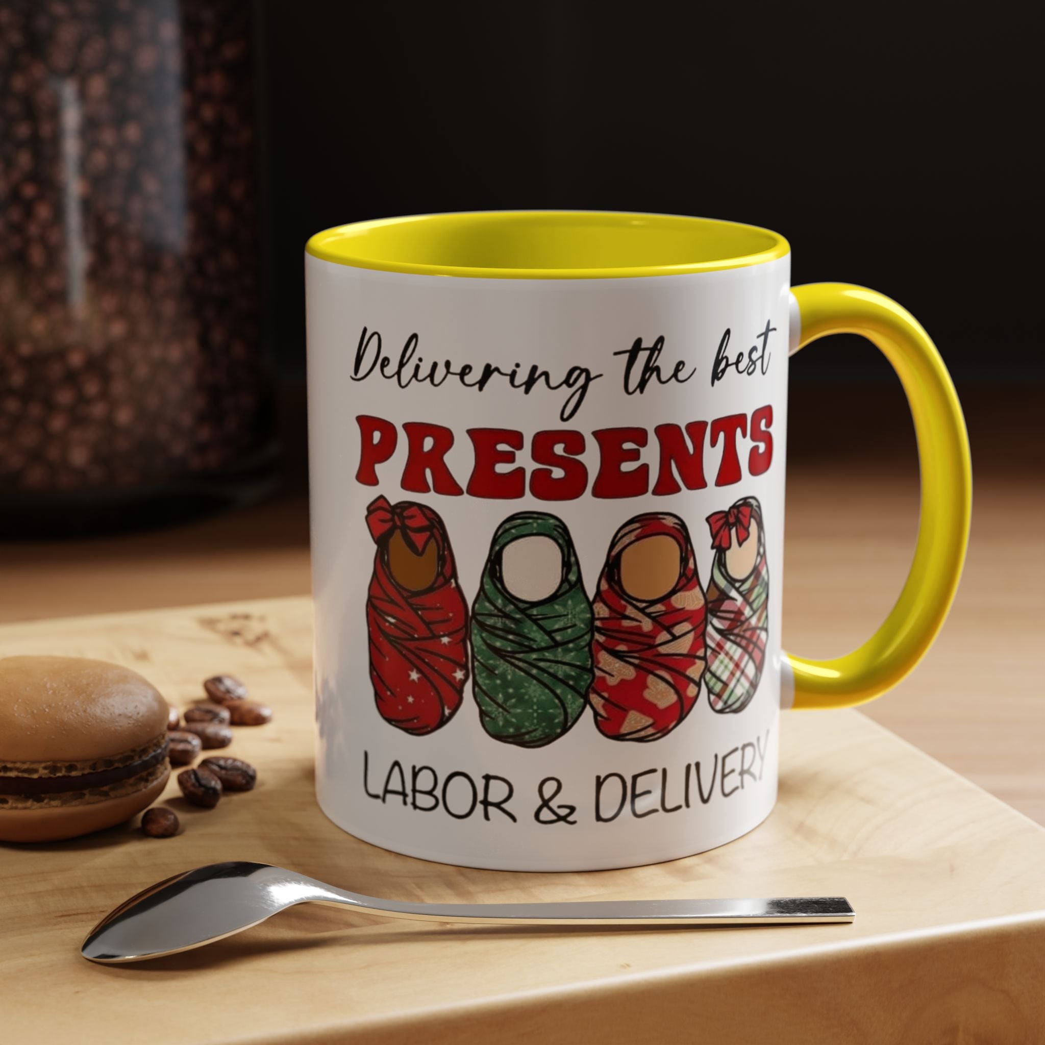 Christmas Presents Delivery Coffee Mug — "Delivering the Best Presents" Accent Mug Medical Christmas Mug,