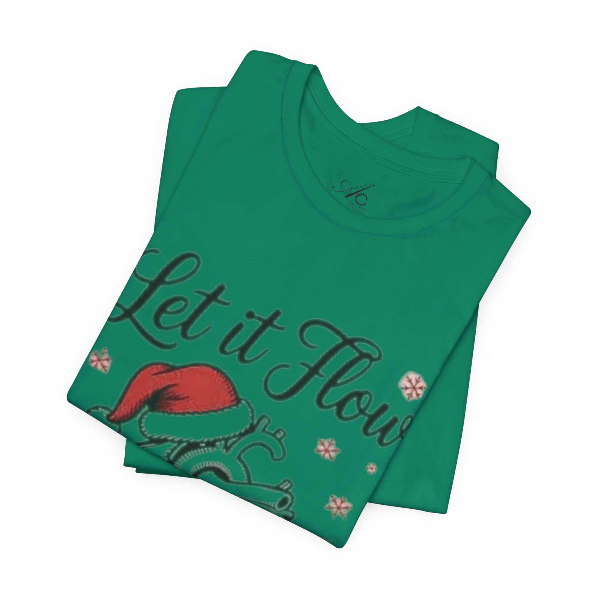 Let It Flow Heart Tee  Christmas Anatomical Heart Shirt
